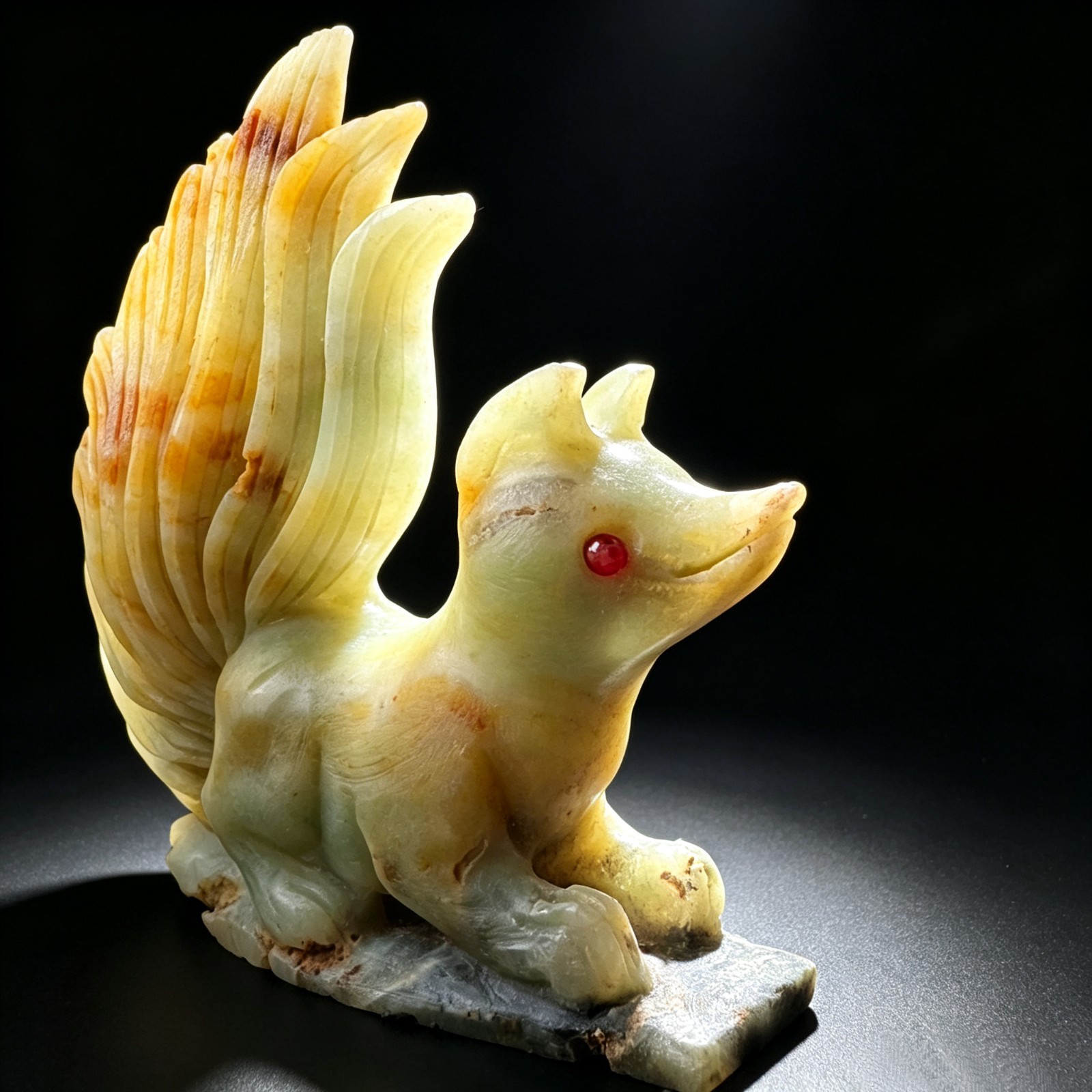 Collectible Amazonite Fox Carving – Hand Carved Natural Animal Art Sculpture