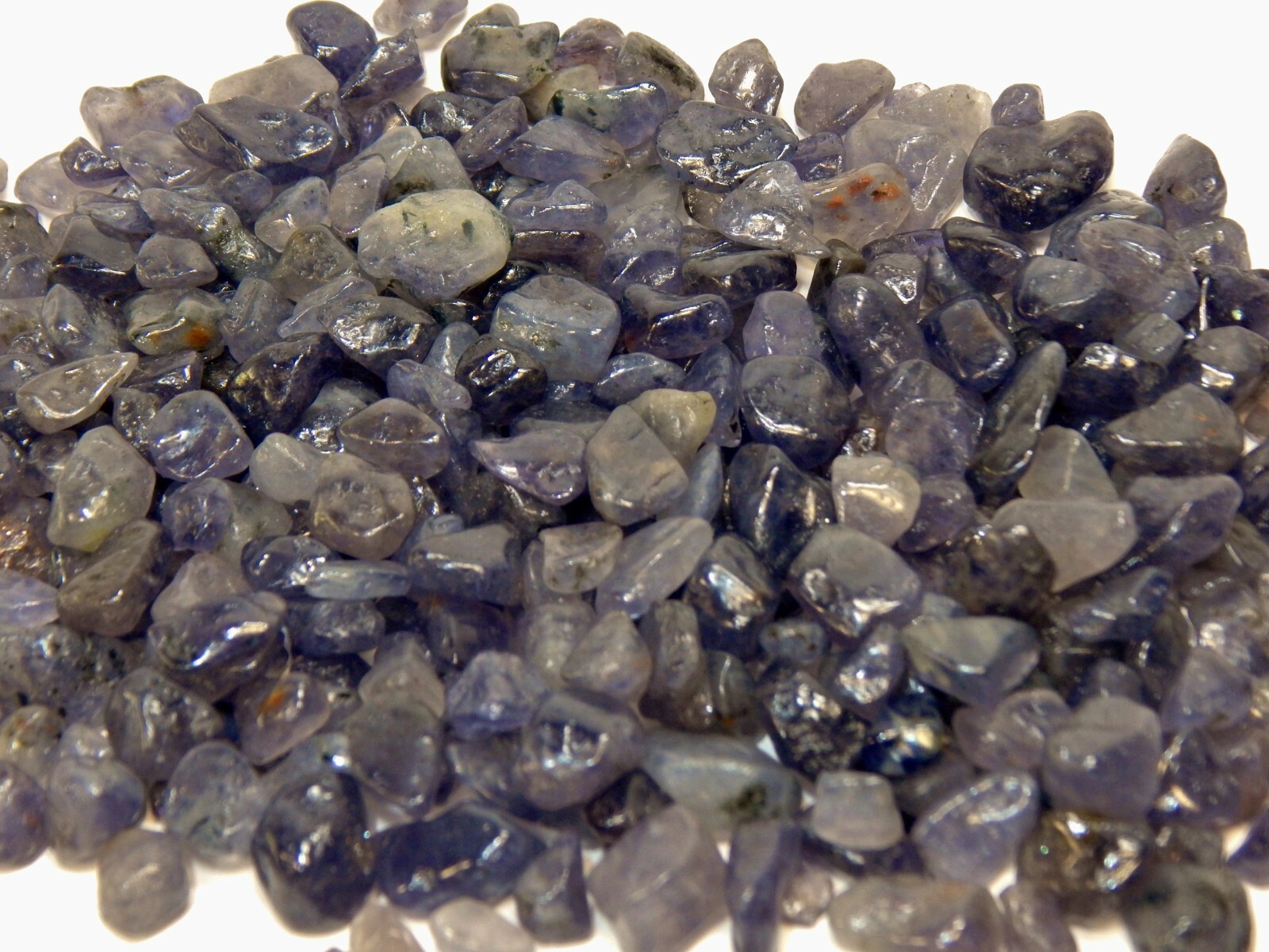 Blue Iolite Crystal Chips Mix 8oz, Small Tumbled Stones Healing Crystals 1/2Lb