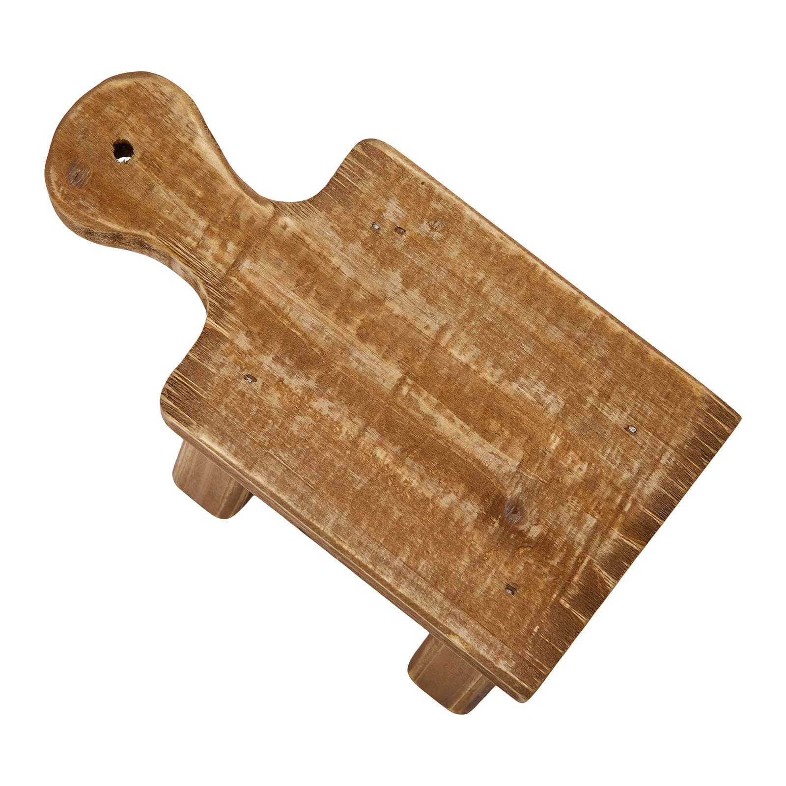 Small Wood Pedestal with Handle