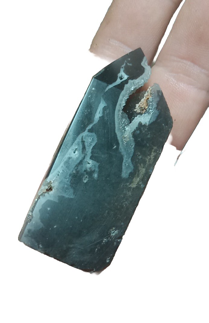 5 Crystal Set : Crazy Druzy Moss Agate Tower, Baby Geode Clear Quartz, 3 Tumbles