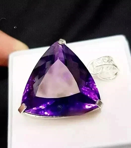 51.20 Ct+ Natural Purple Amethyst 925 Sterling Silver Pendant Gemstone