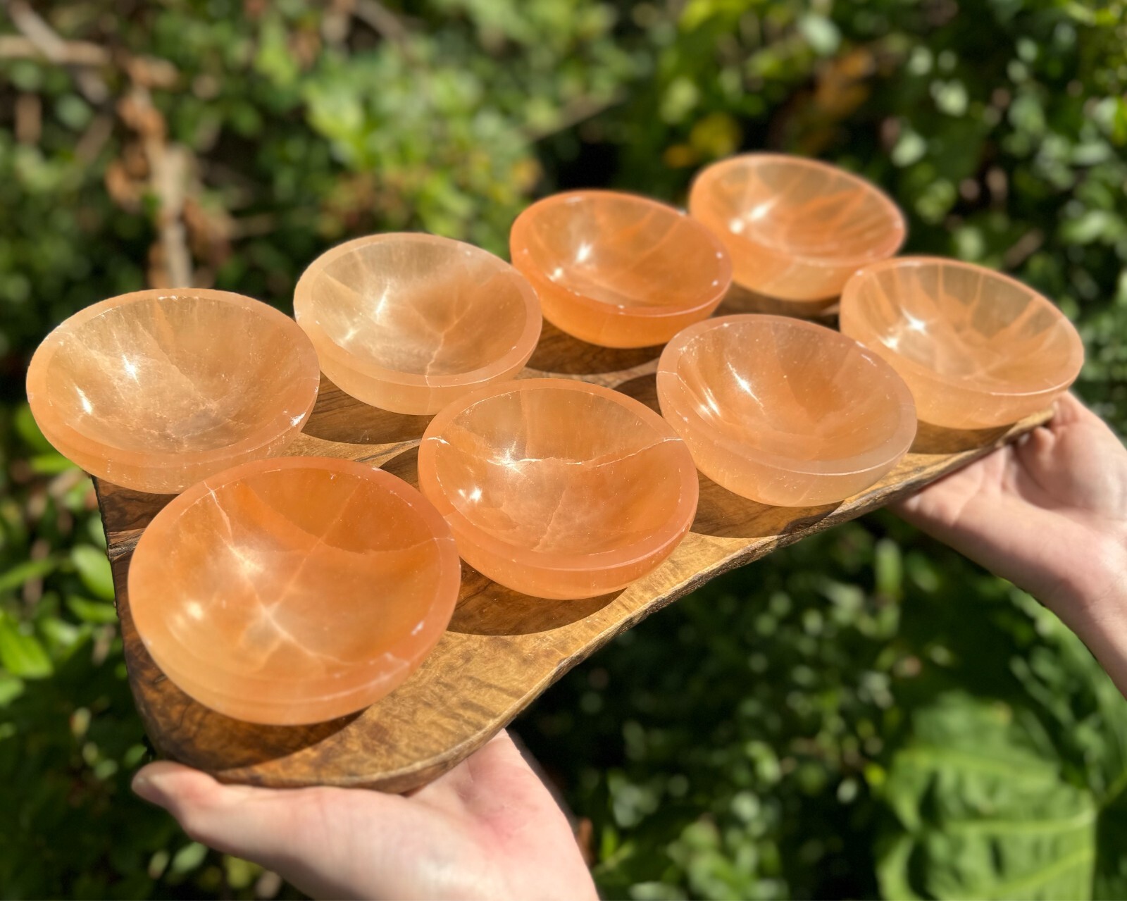 Orange Selenite Charging Bowls, 4″ Offering Bowl (Selenite Crystal Cleansing)