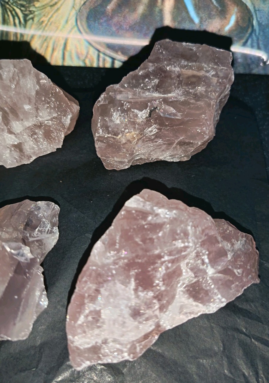 Rose Quartz Raw Crystal Chunk 200-300g