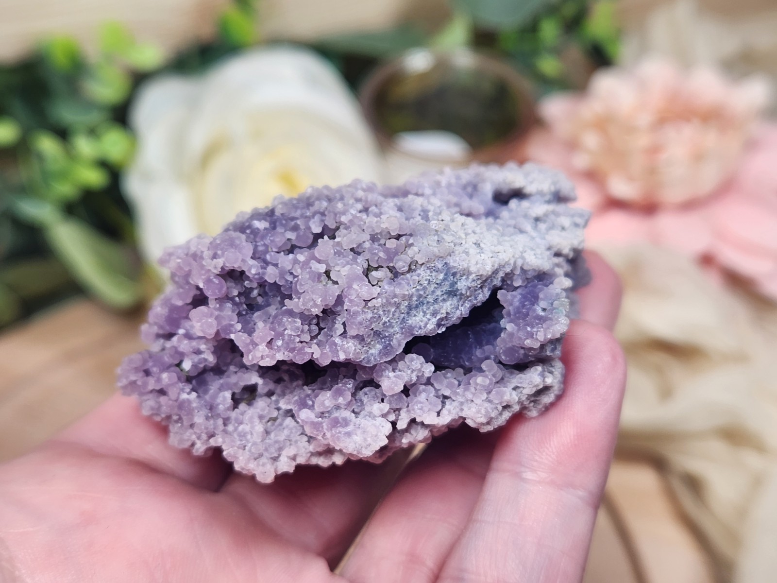 84g Frosted Grape Agate Cluster West Sulawesi Indonesia Sparkly Purple Quartz Eq