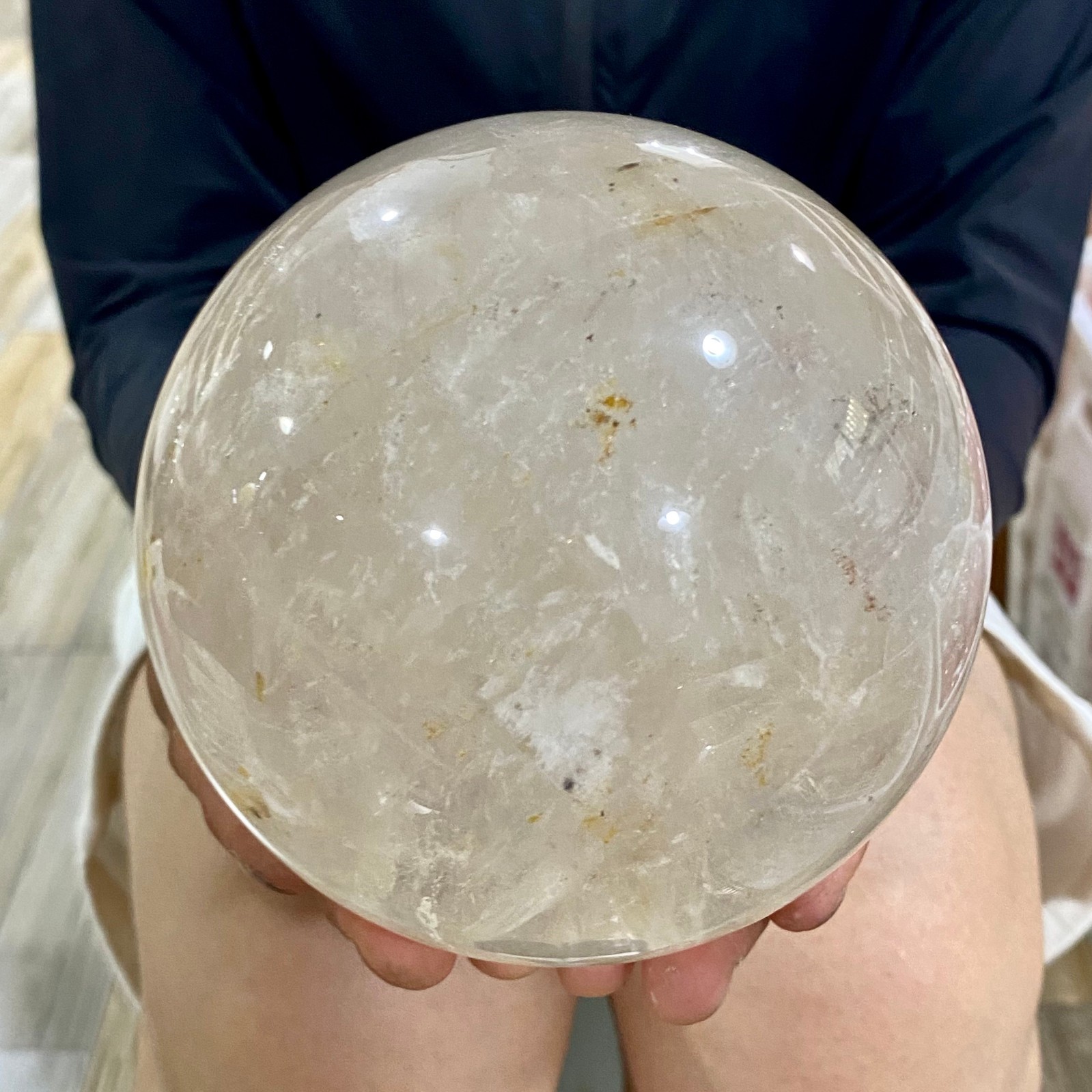 5.04LB Natural clear quartz sphere quartz crystal ball reiki Energy healing