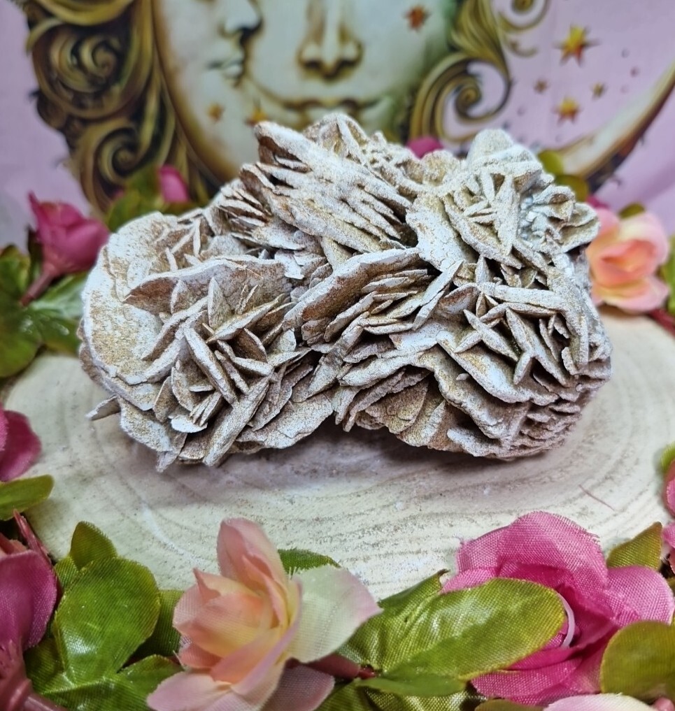 Large Desert Rose Selenite Raw Sand Rose Crystal Cluster Formation 522g 110mm