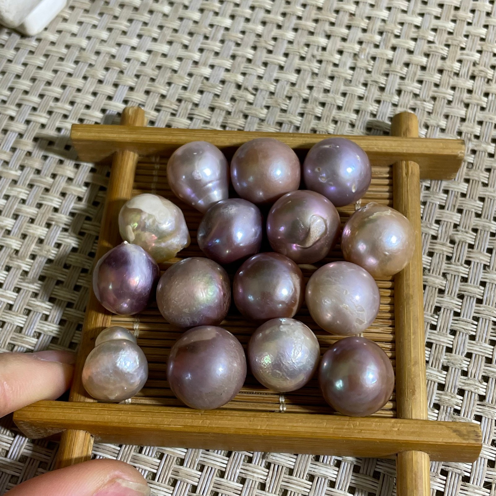 15pcs 60g Genuine Large Baroque Freshwater Pearl Cultured Loose Bead Not Drilled