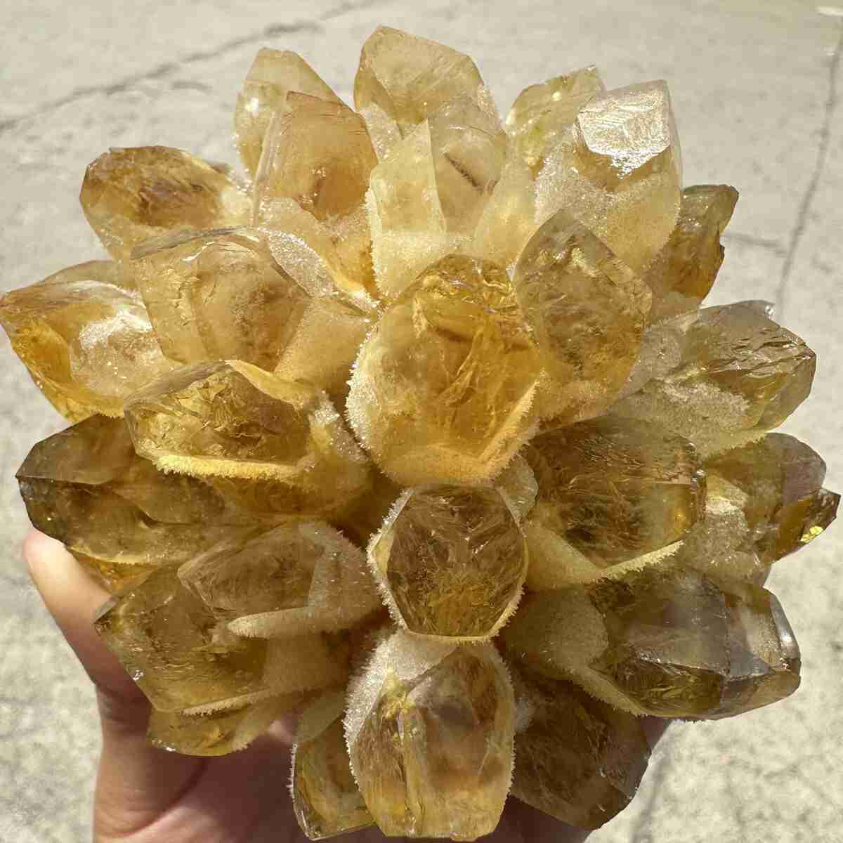 1pc natural citrine cluster Quartz Crystal specimen Mineral Healing decor 300g+