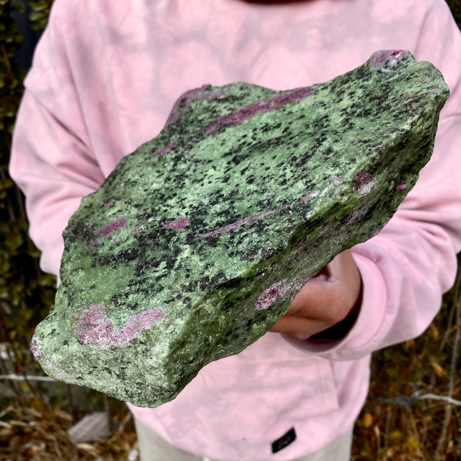 14.41LBNatural green Ruby zoisite (anylite) crystal Chakra mineral Healing Energ