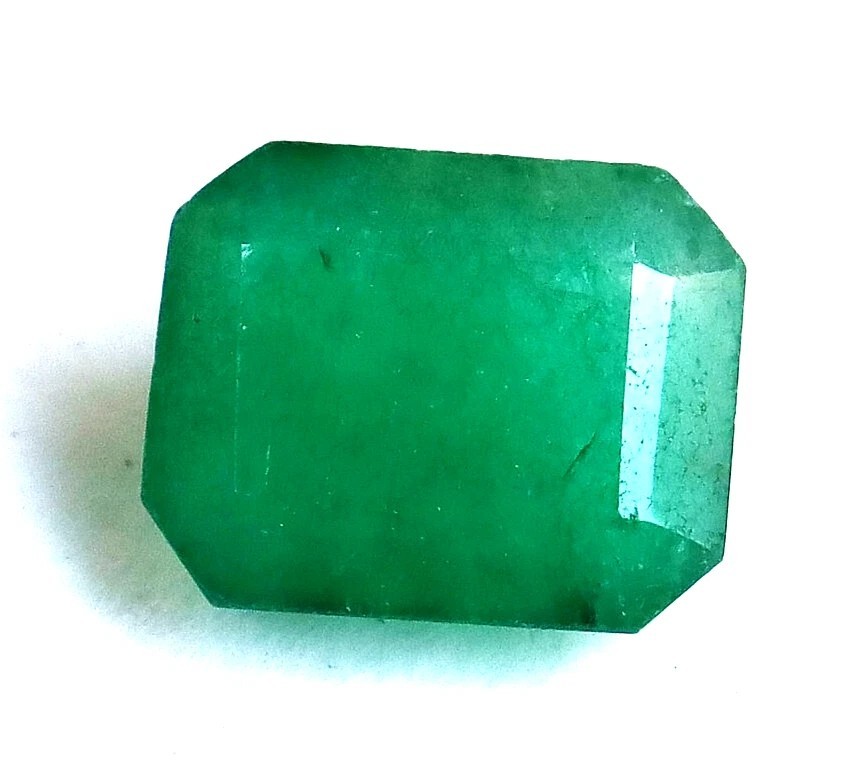Natural Rare Emerald Cut Colombian Green Emerald Certified Loose Gemstone 10 Ct