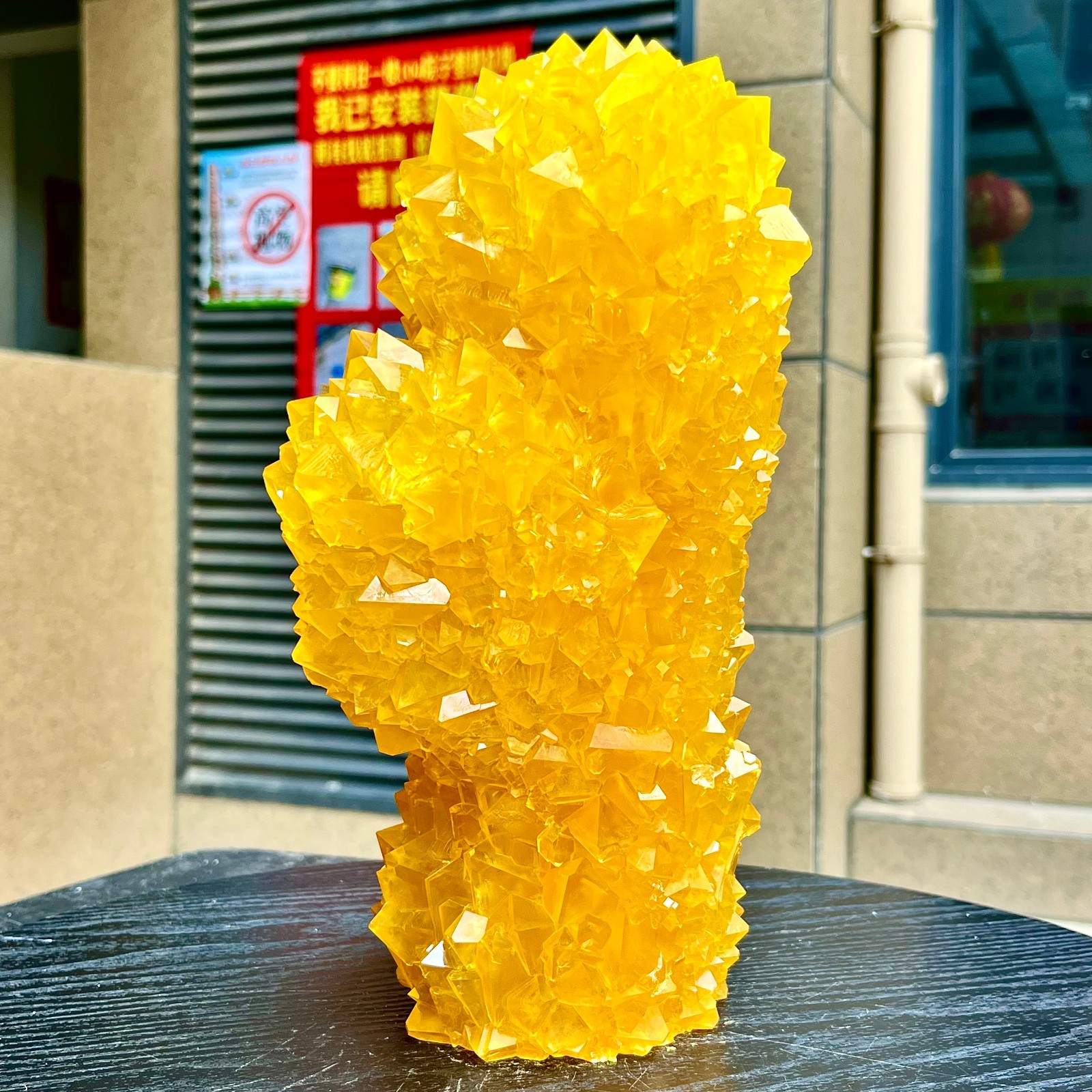 8.03LB Yellow Ghost Phantom Crystal Cluster Flower Raw Crystal Heal Quartz Decor