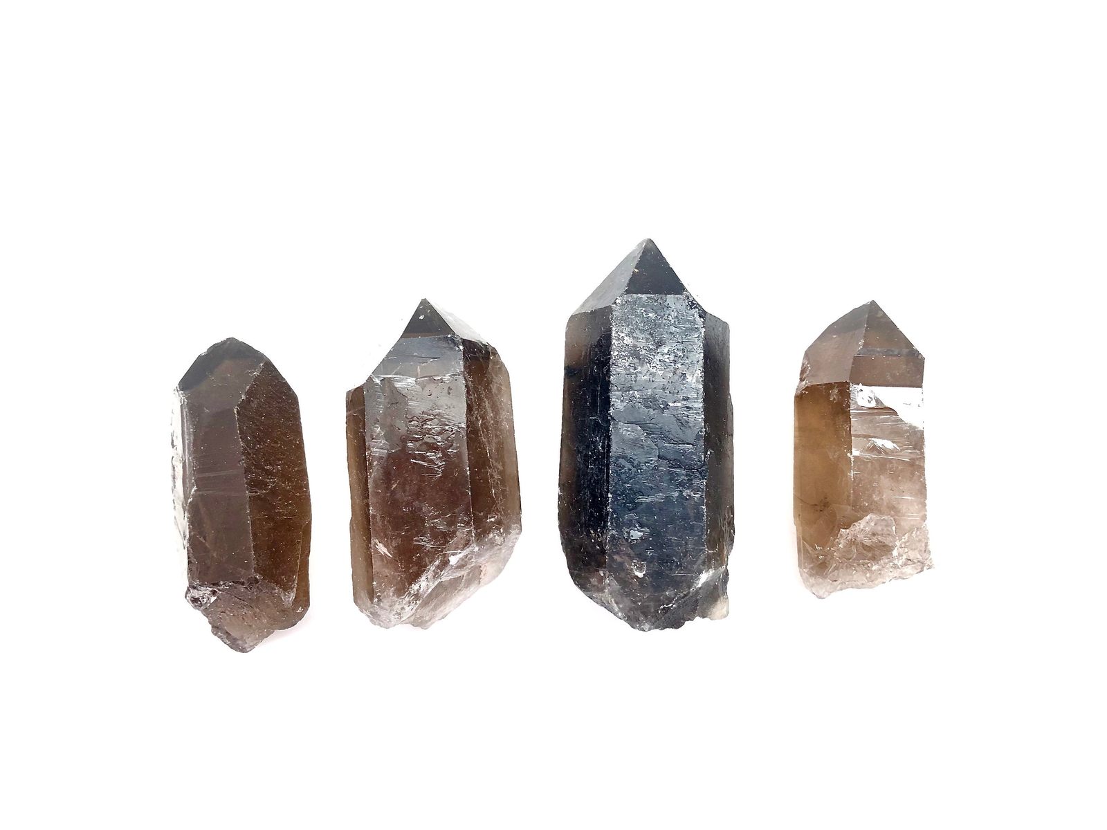 Raw Smoky Quartz Crystal Point, Natural Smoky Quartz from Brazil