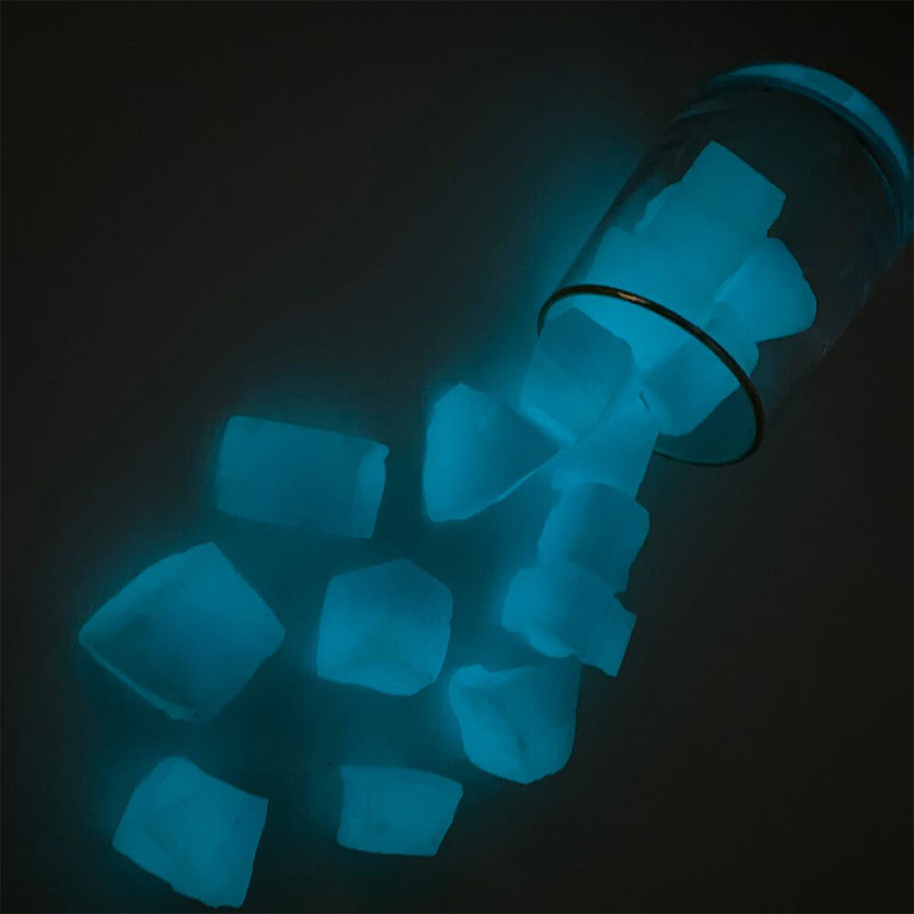 Glowing In The Dark Stone Luminous Rough Crystal Quartz Healing Reiki Mineral