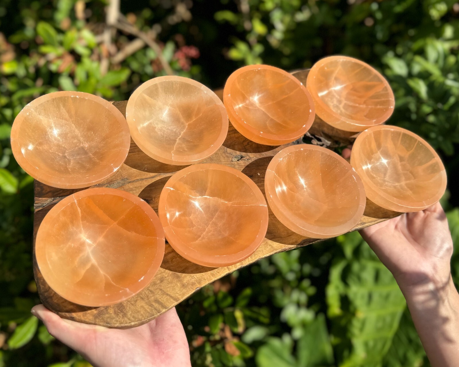 Orange Selenite Charging Bowls, 4″ Offering Bowl (Selenite Crystal Cleansing)