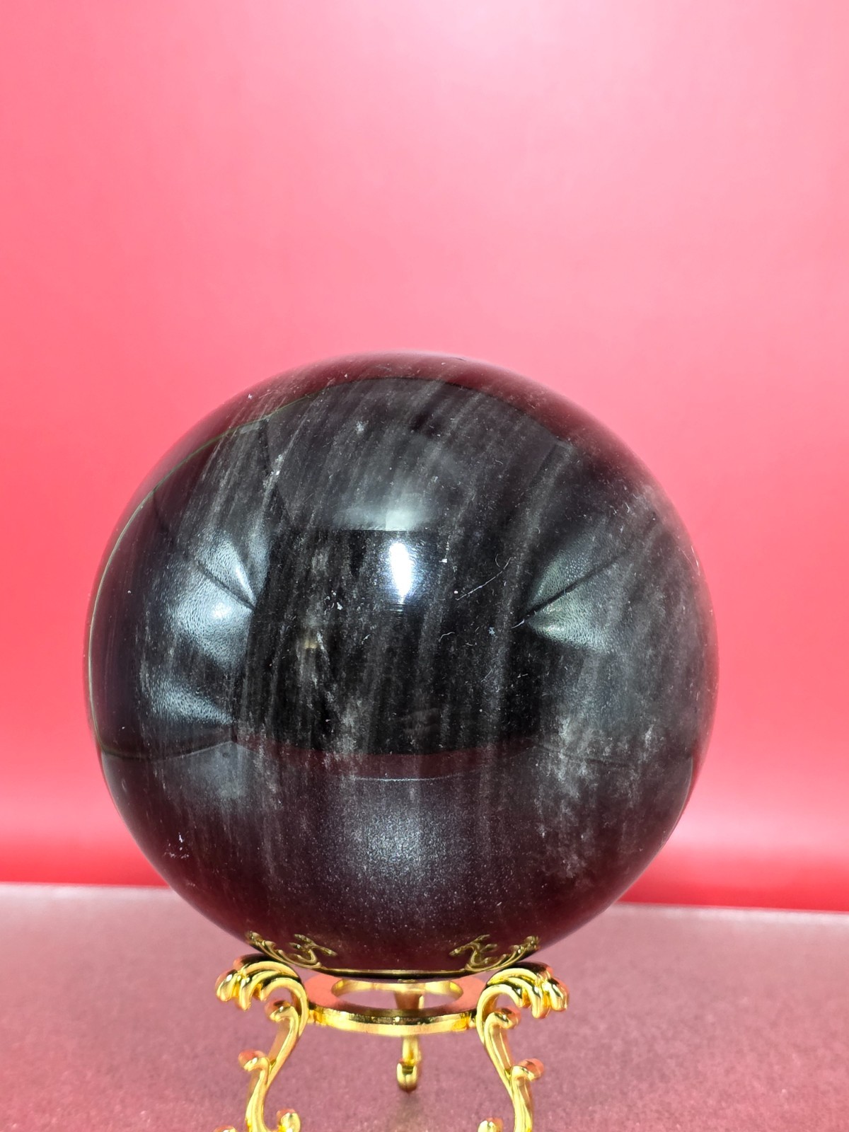 2 +LB Natural Silver Obsidian Jasper Quartz Sphere Crystal Ball Reiki Healing