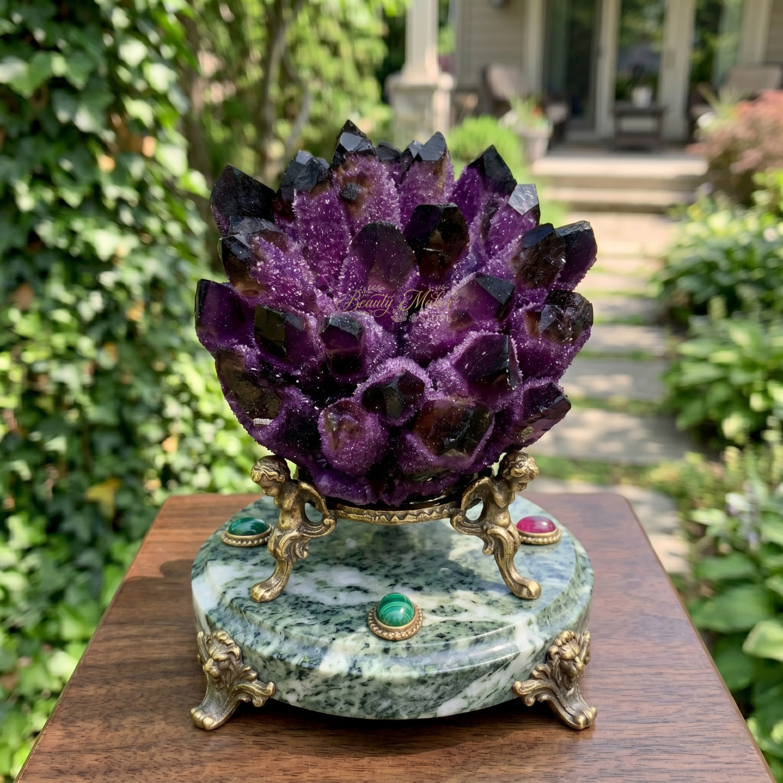 500g+ Deep Violet Amethyst Quartz Cluster Specimen Wisdom Stone Home Decor Gift