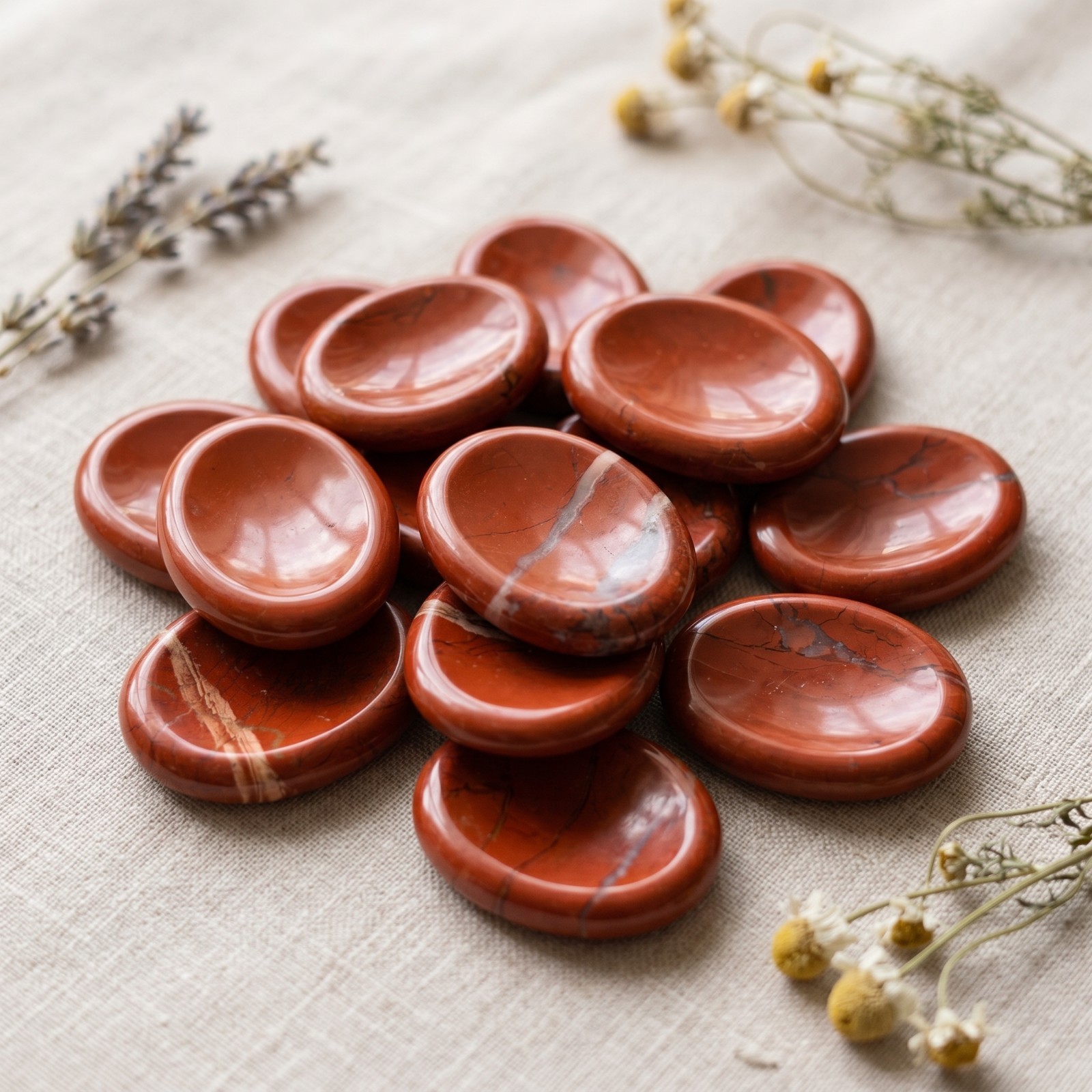 1PC Natural Polished Crystal Worry Stone Stress Relief Pocket Healing Stone