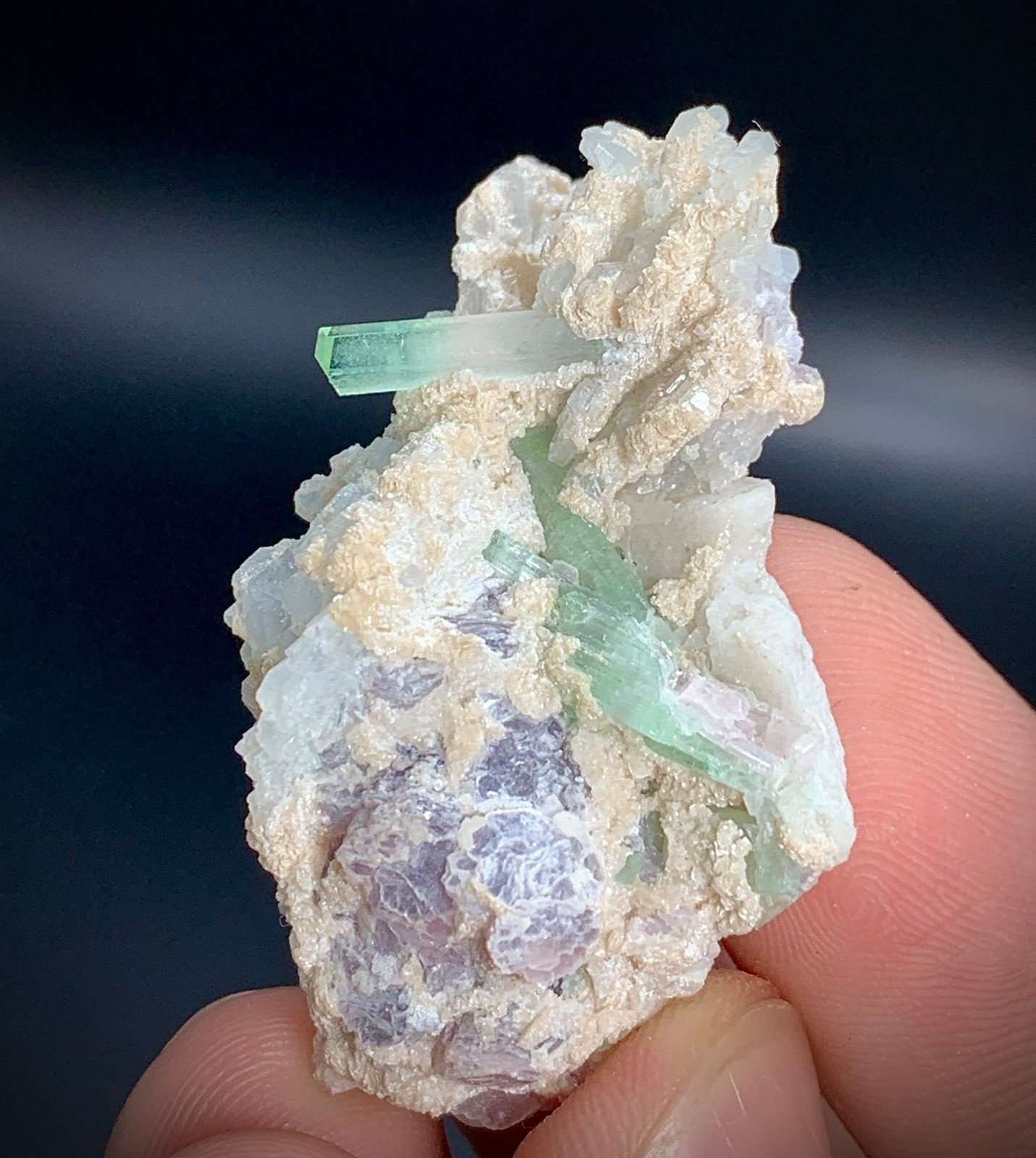 71 Carat Bicolour Tourmaline crystal specimen from Afghanistan