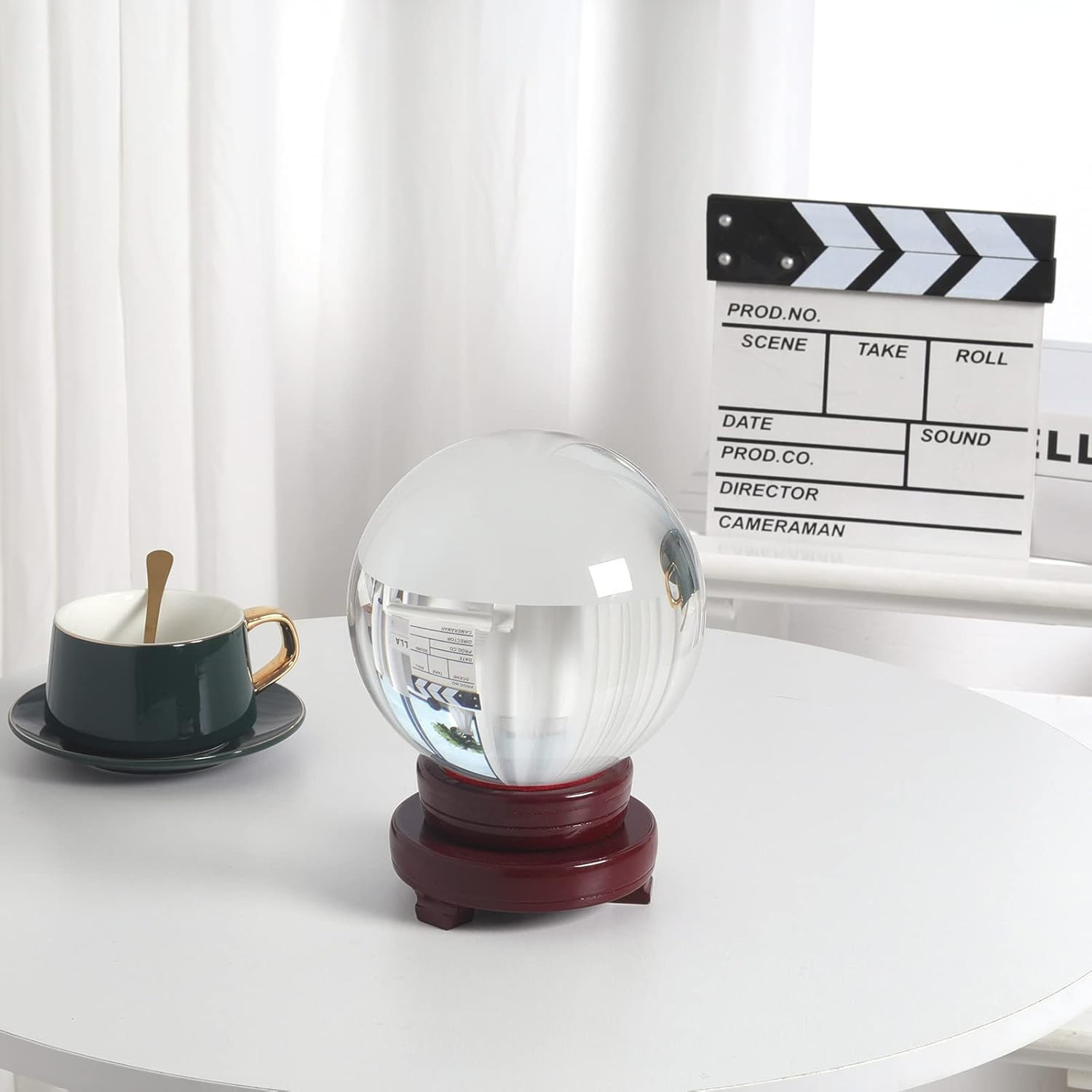 LONGWIN 150Mm (5.9 Inch) Divination Crystal Ball Decorative Glass Balls Globe Sp