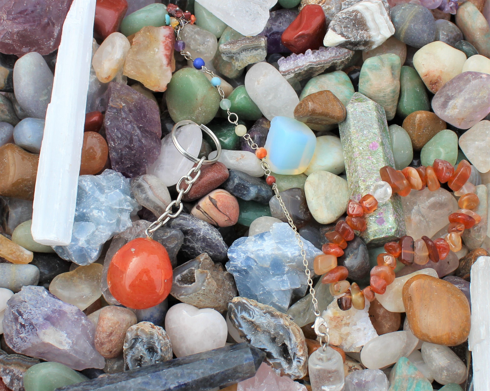 Crystal Confetti Scoop: Crystal Mix, Gemstones – Tumbled & Rough Stones, Gifts!