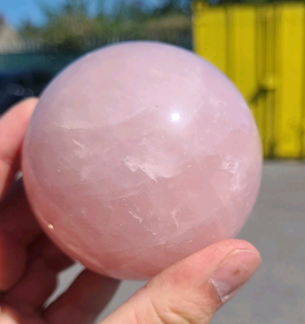 Rose Quartz Sphere 600g Crystal Ball Stunning 80mm New Healing