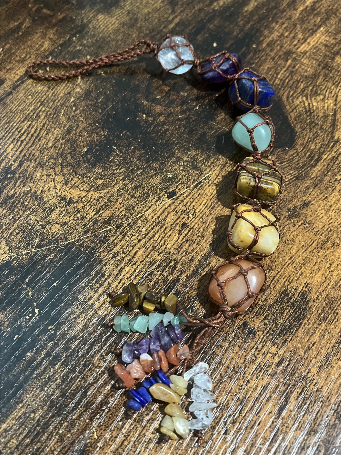 7 Chakra Stones Hanging Ornament Wall/Car Hanging Balance the energy centers
