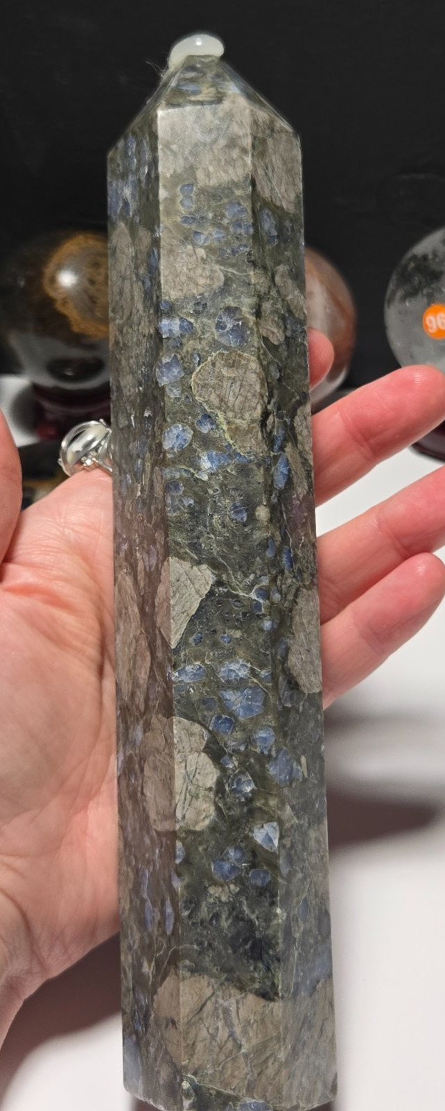 RARE HARD TO FIND XL Que Sera/Galaxy Rhyolite/ Llanite Tower ~9in tall!! O91
