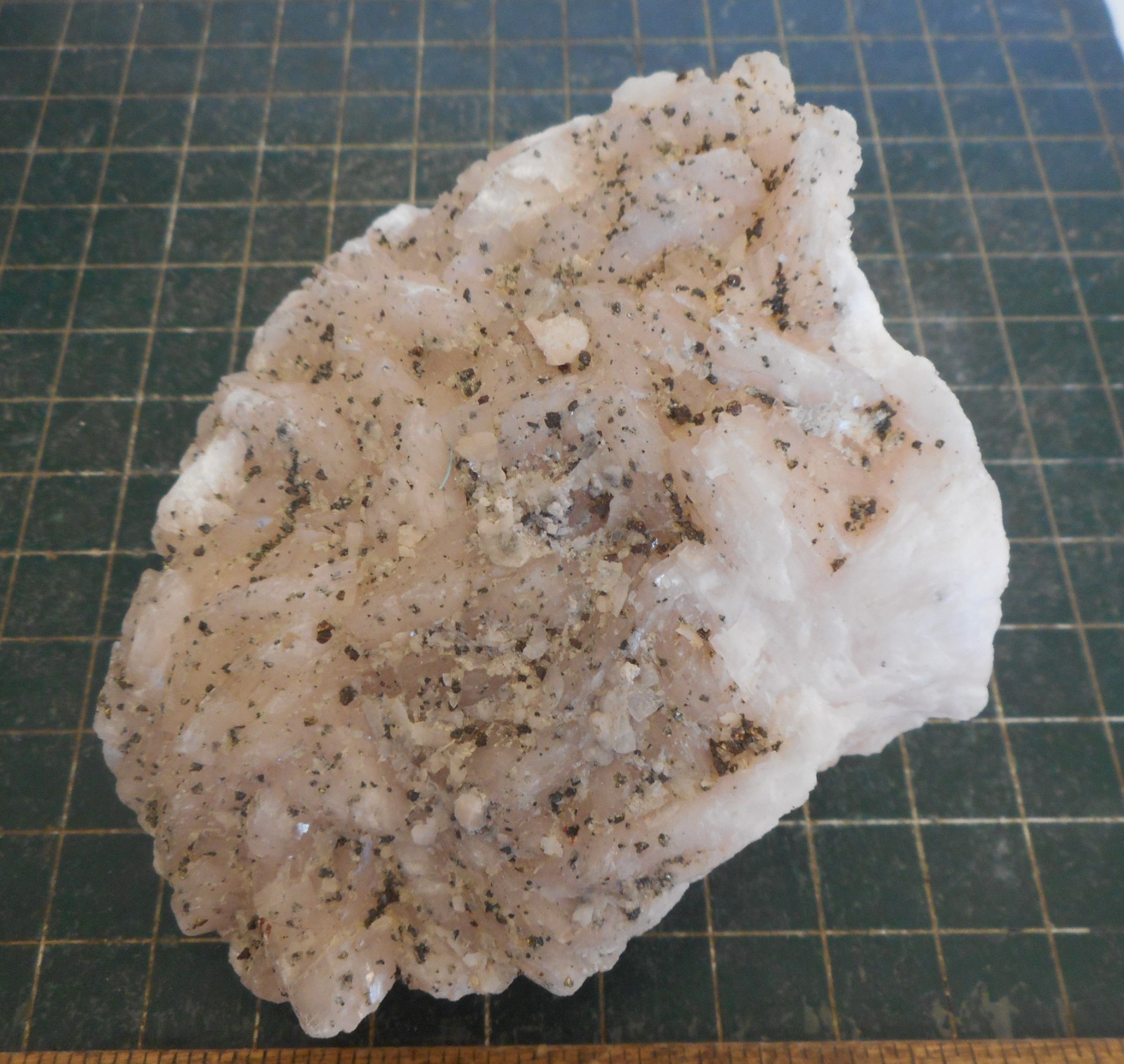Pink Dolomite Crystals with Iron Pyrite on Matrix. Specimen 4.0″ . 1.15 Pounds