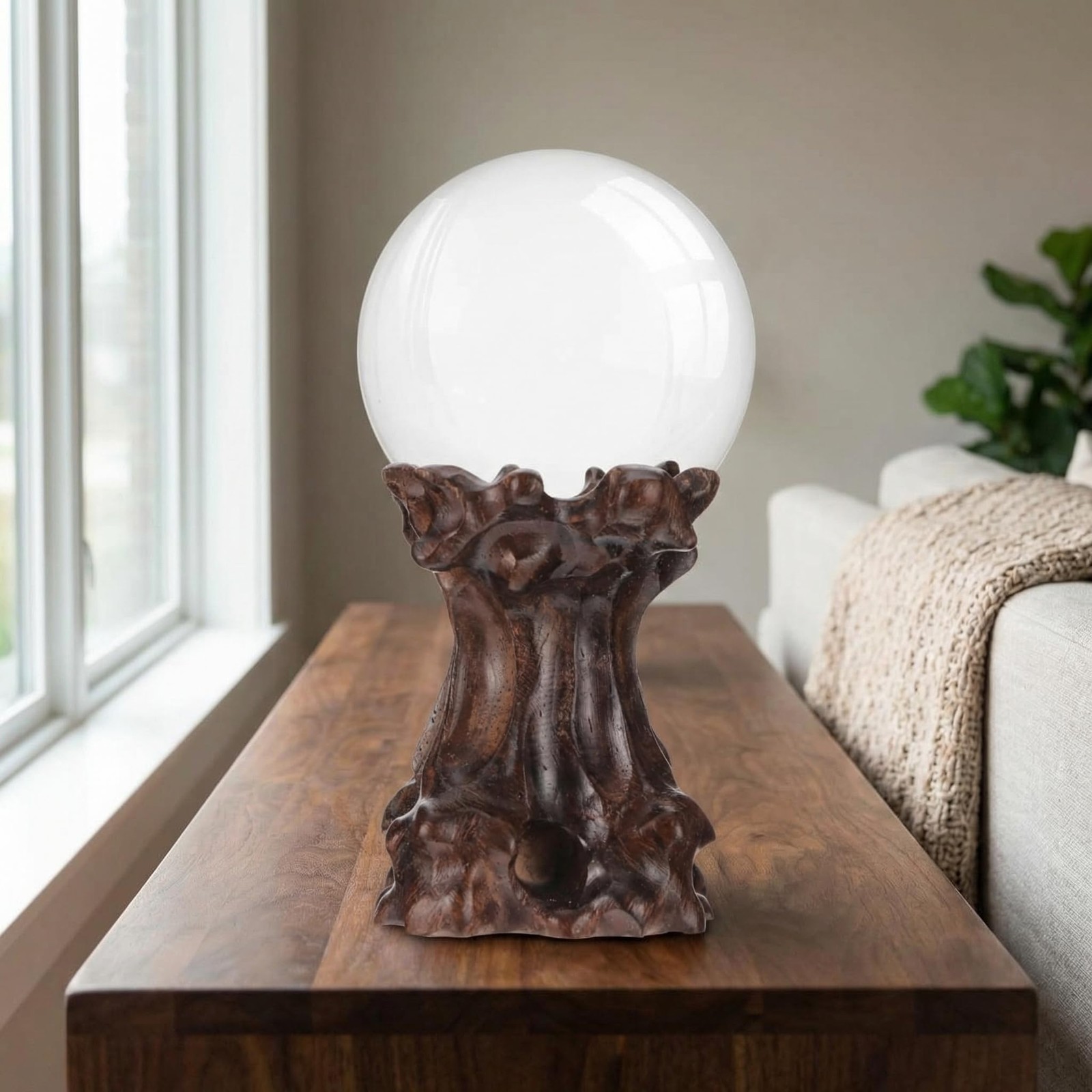 Wooden Sphere Stands for Display Crystal, Crystal Ball Holder Decorative Ball…