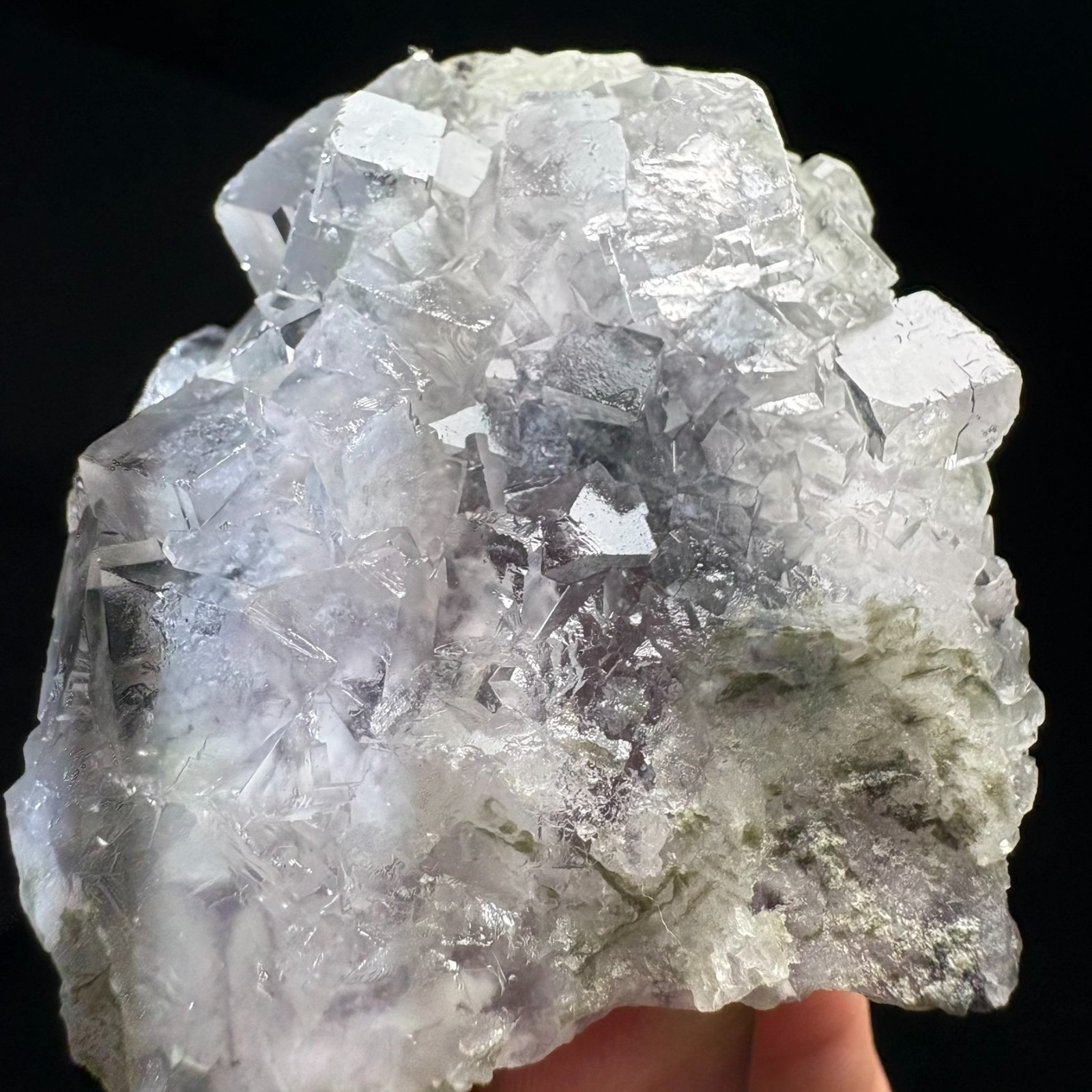 AAA+ Water-Clear Cubic Fluorite Cluster Specimen Natural Crystal Raw Mineral