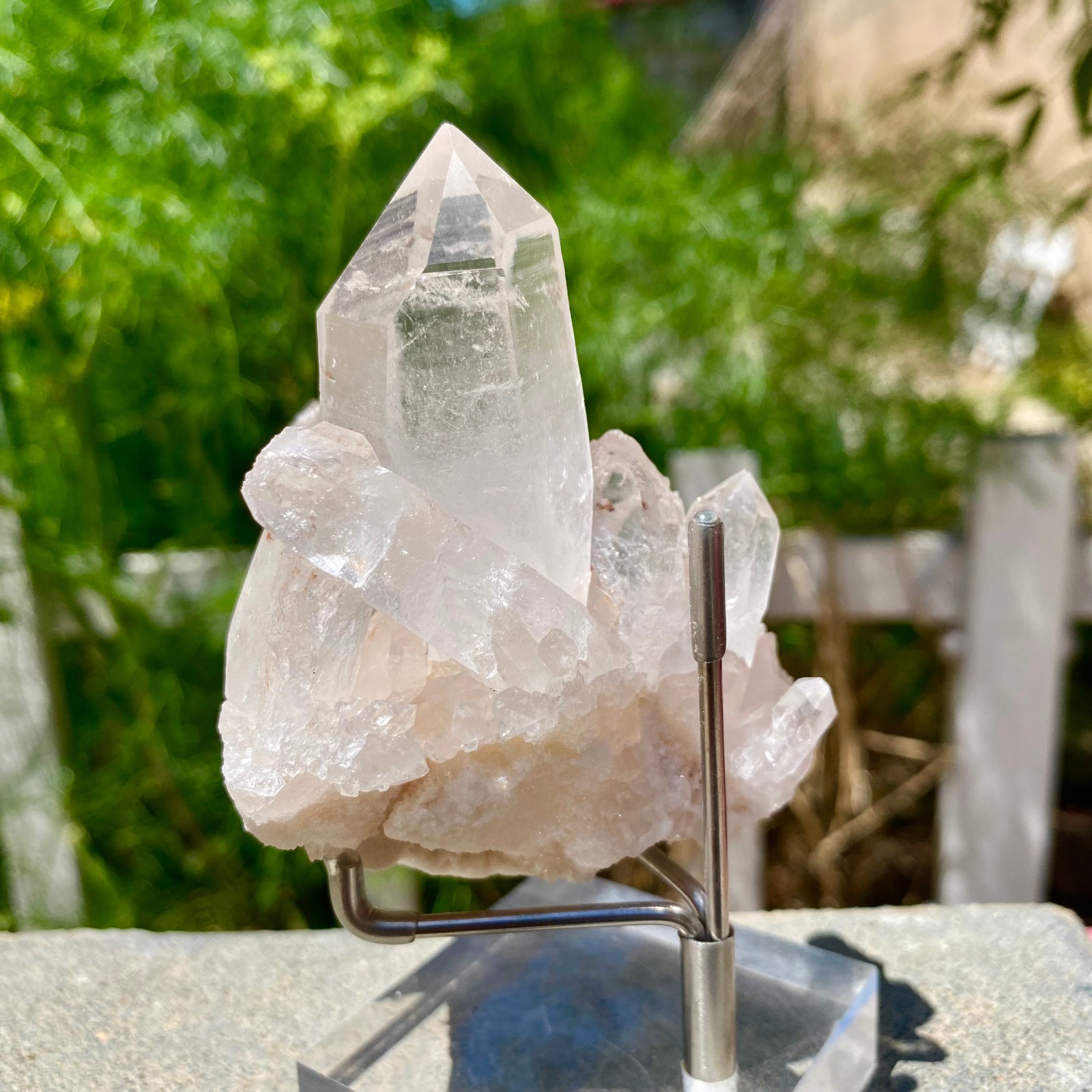 217G A+++Large Natural white Crystal Himalayan quartz cluster /mineralsls