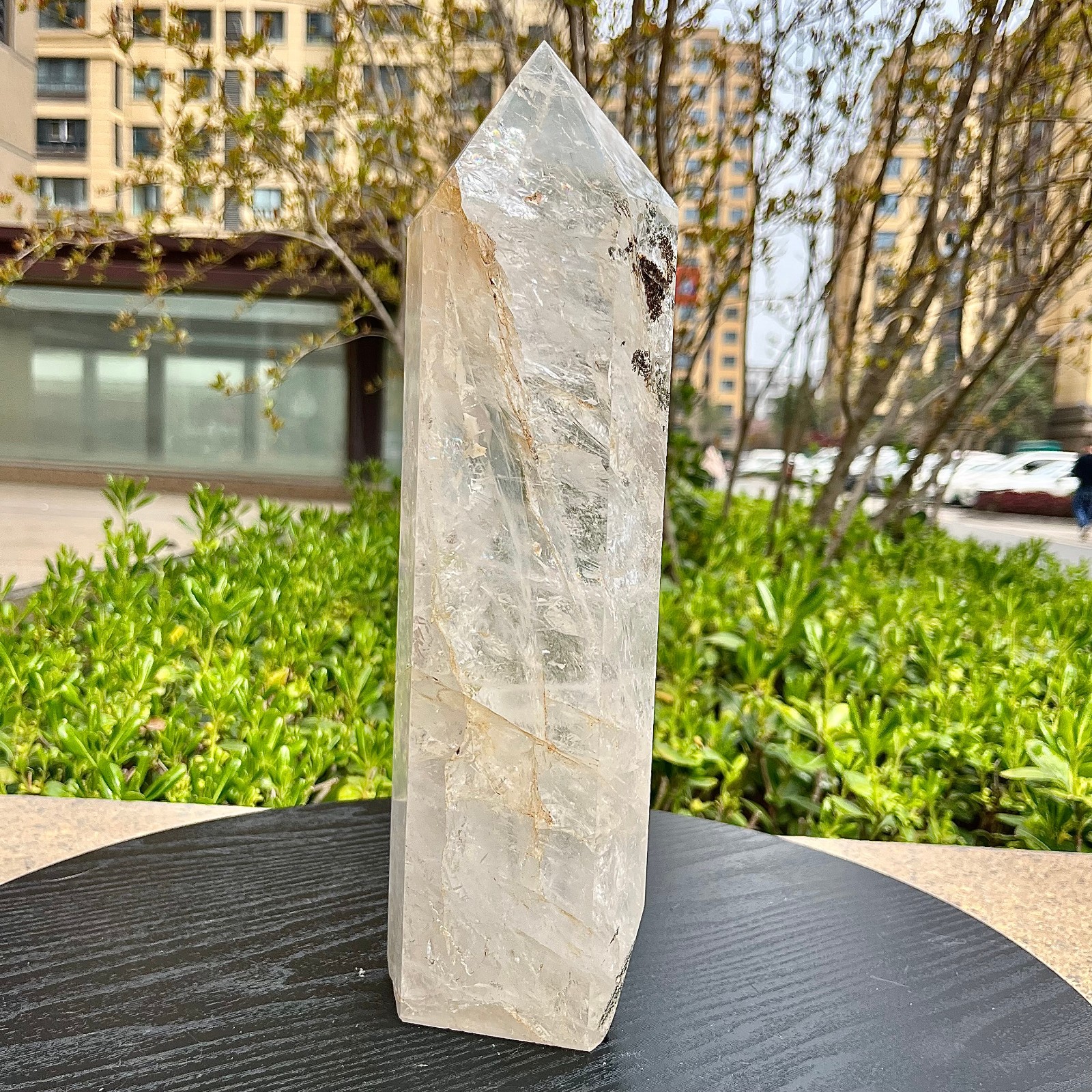 Clear Quartz Crystal Tower Point Home Office Desk Decor Ornament 6.5 lb