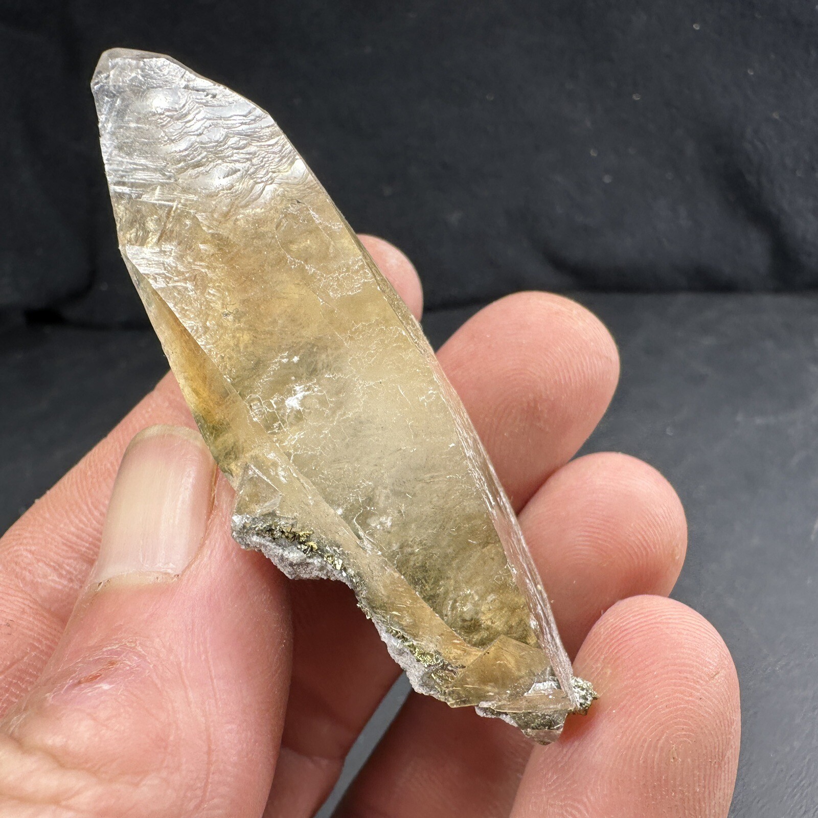 Calcite Crystal on Chalcopyrite Dolomite Matrix / Missouri