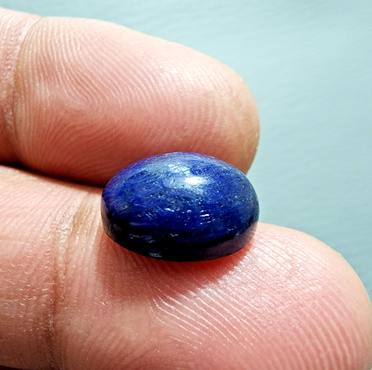 9.78ct AAA+ Madagascar Blue Sapphire Oval Cabochon Loose Gemstone Jewelry Ring