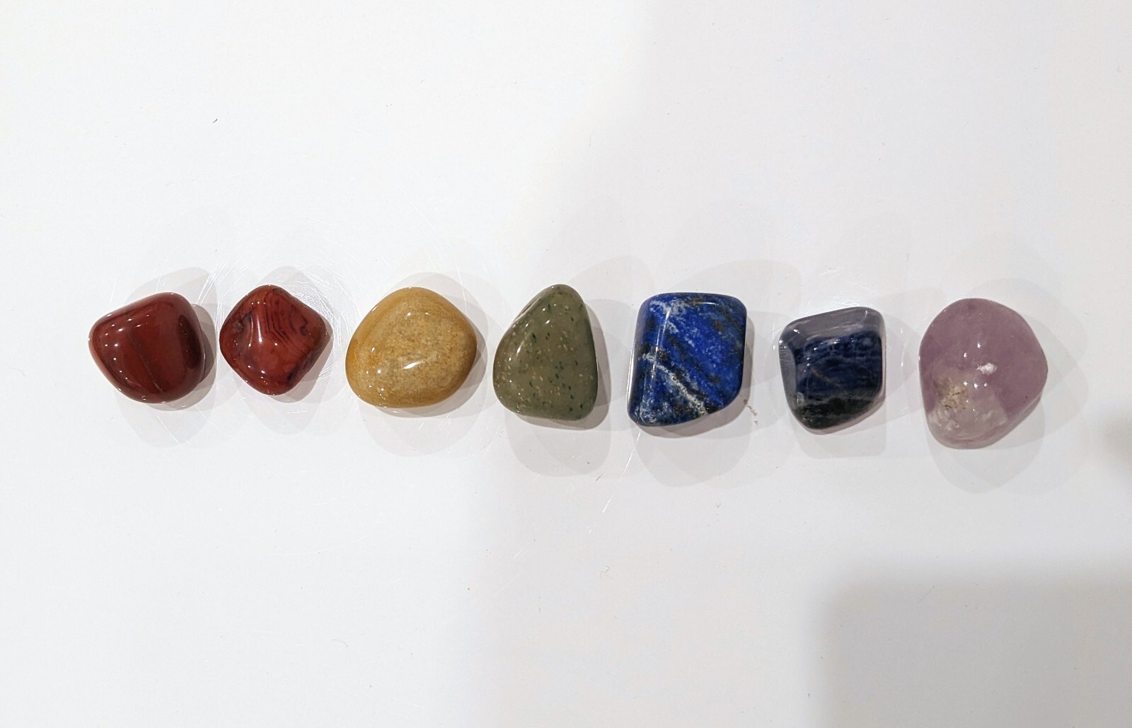 7 Chakra Alignment Stones Reiki Healing & Meditation With Velvet Pouch