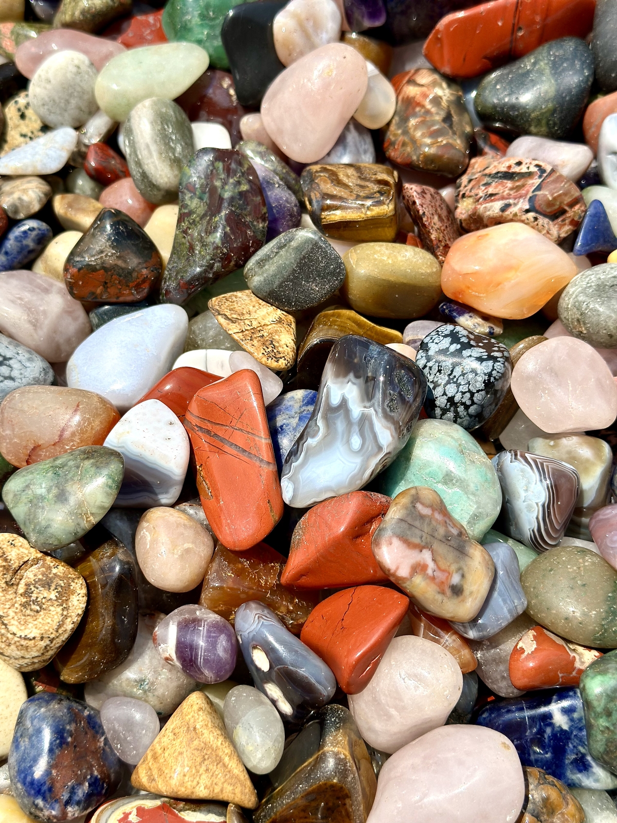 Mixed Gemstone Tumbled Stones (BULK) PolishedNatural Mixed Gemstones