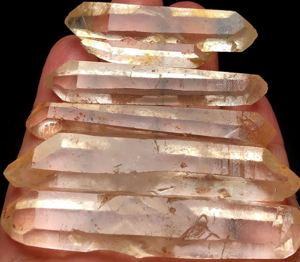 90g 5 Himalayan Natural singing Lemurian Quartz Lemurian Crystal Point DT t205