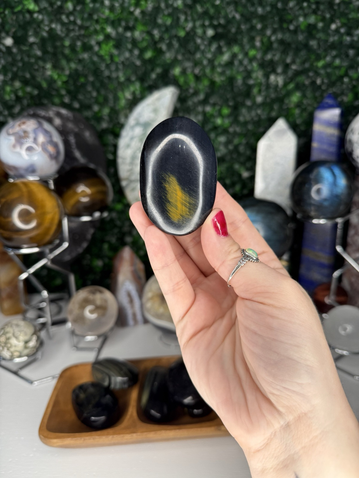 Blue Tiger’s Eye Palm Stones | Crystal Worry Stones