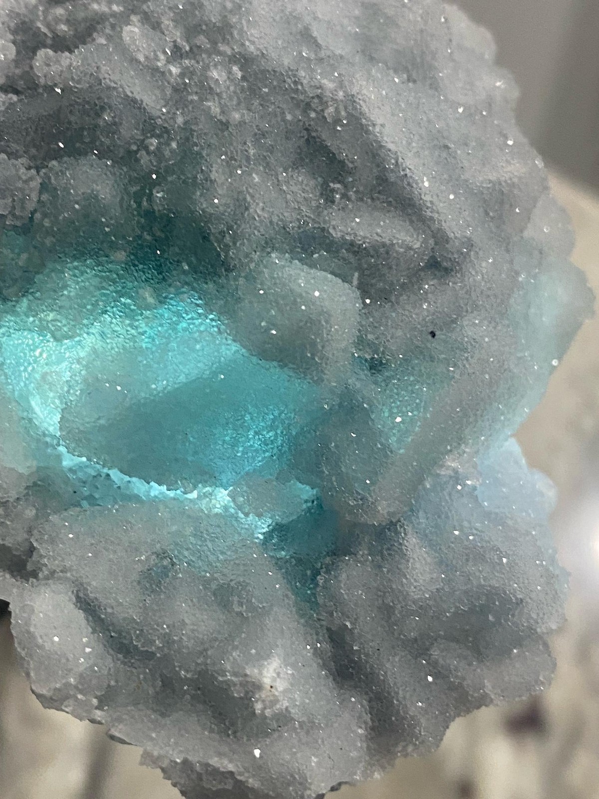 Sparkling Sugar Fluorite Cluster UV Reactive