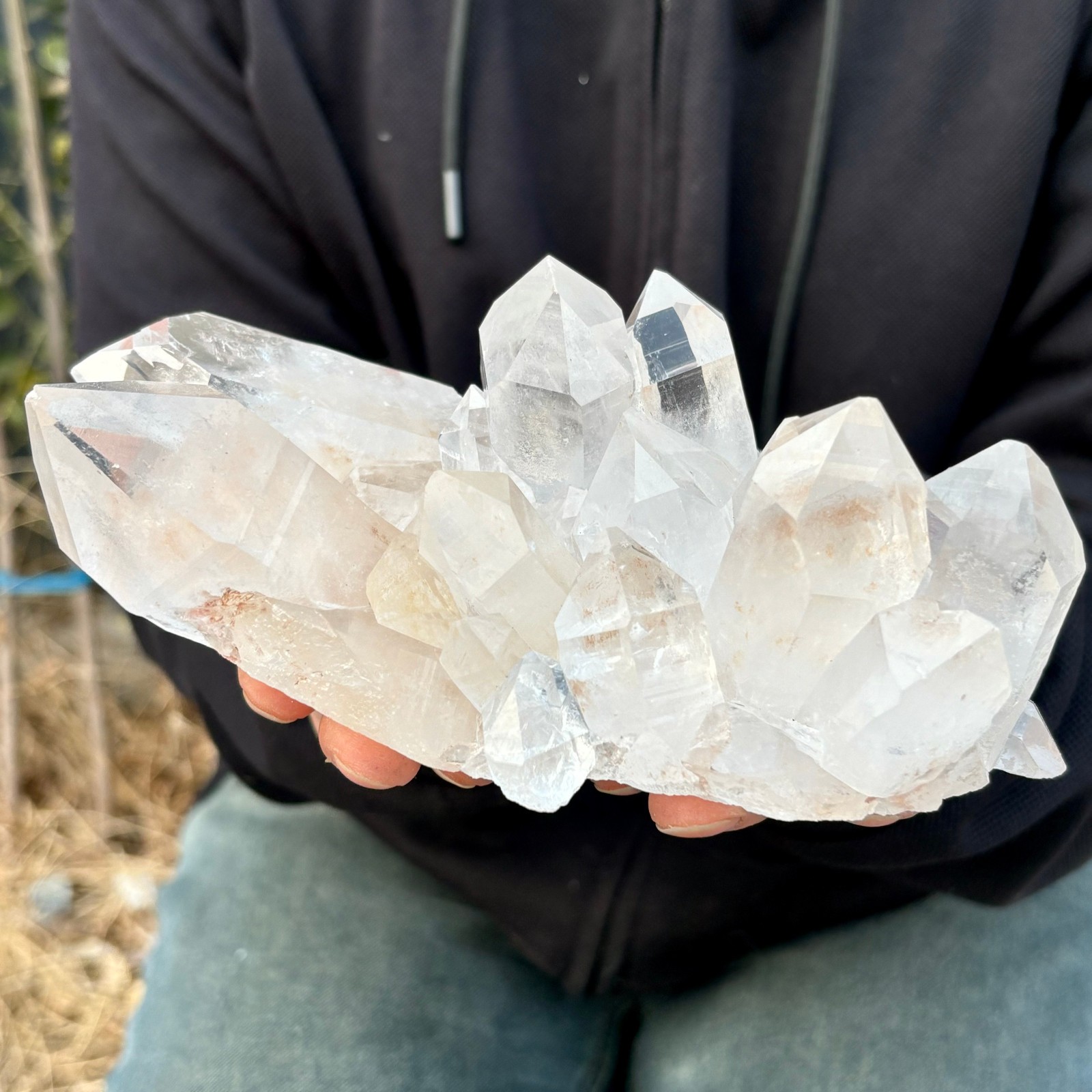2.18LB Natural white Crystal Himalayan quartz chunk mineralsls Specimen