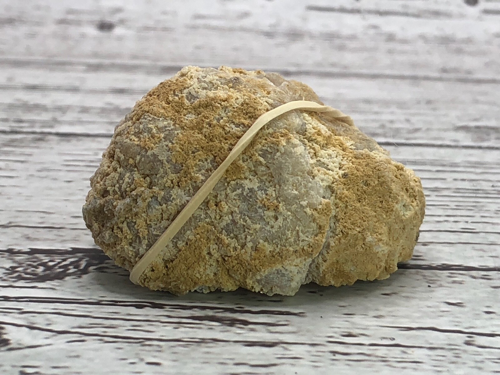 Shimmering Sparkly Quartz Crystal Tan Geode 4.5″ Circumference Matching Set #6