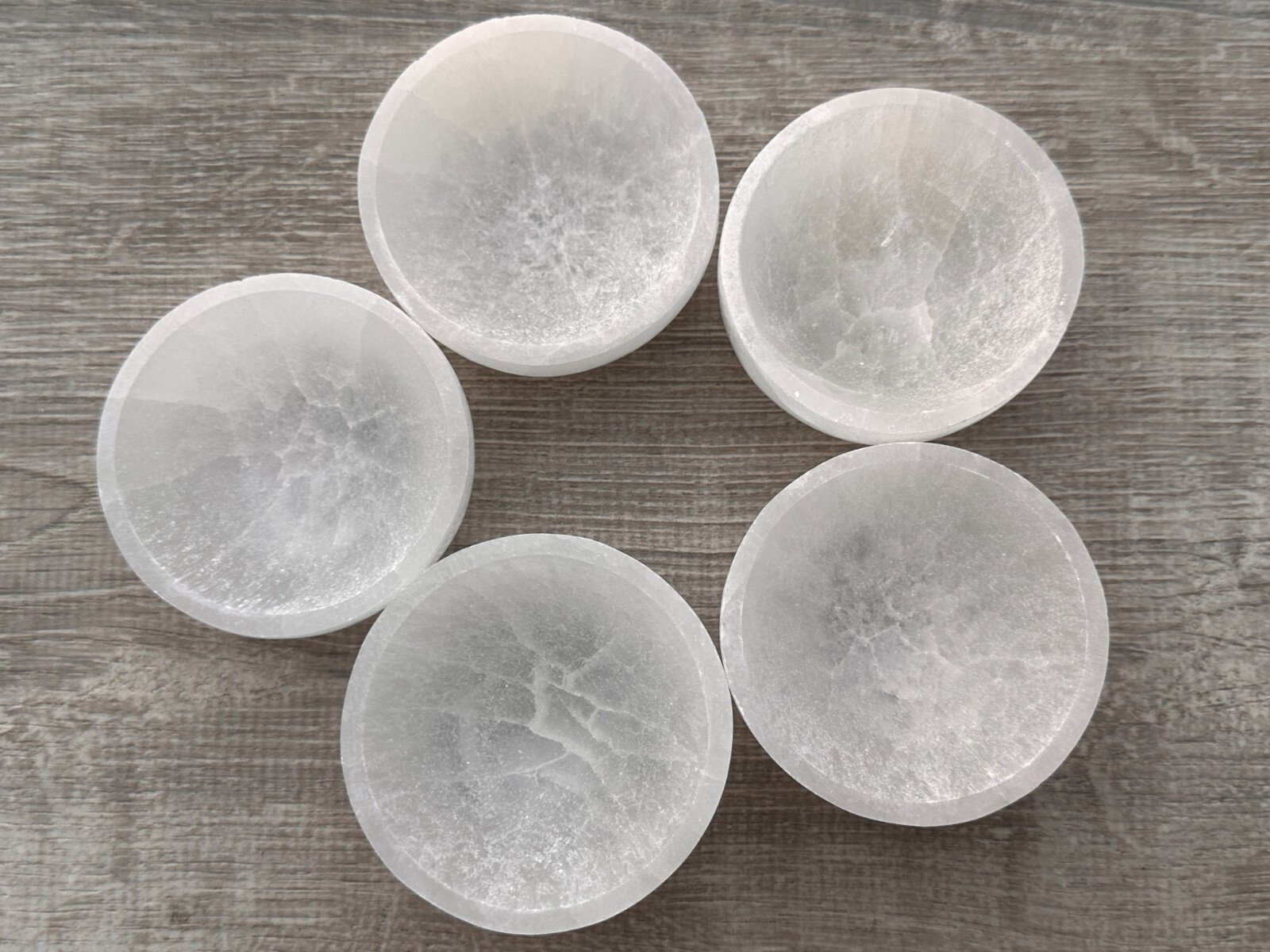 Selenite Bowls 3″ Diameter, Gemstone Carved Selenite Crystal Charging Bowl, Bulk