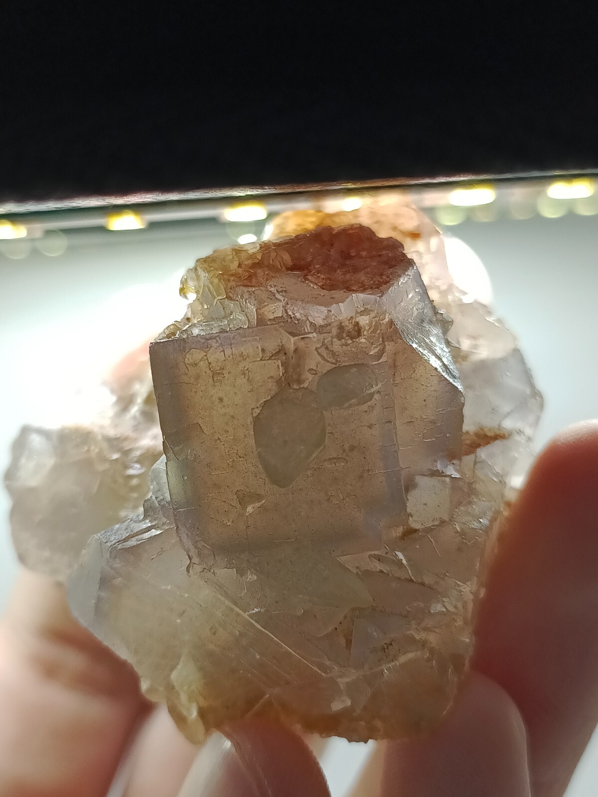 68g Natural Iridescent Blue Phantom Fluorite Crystal Mineral Specimen