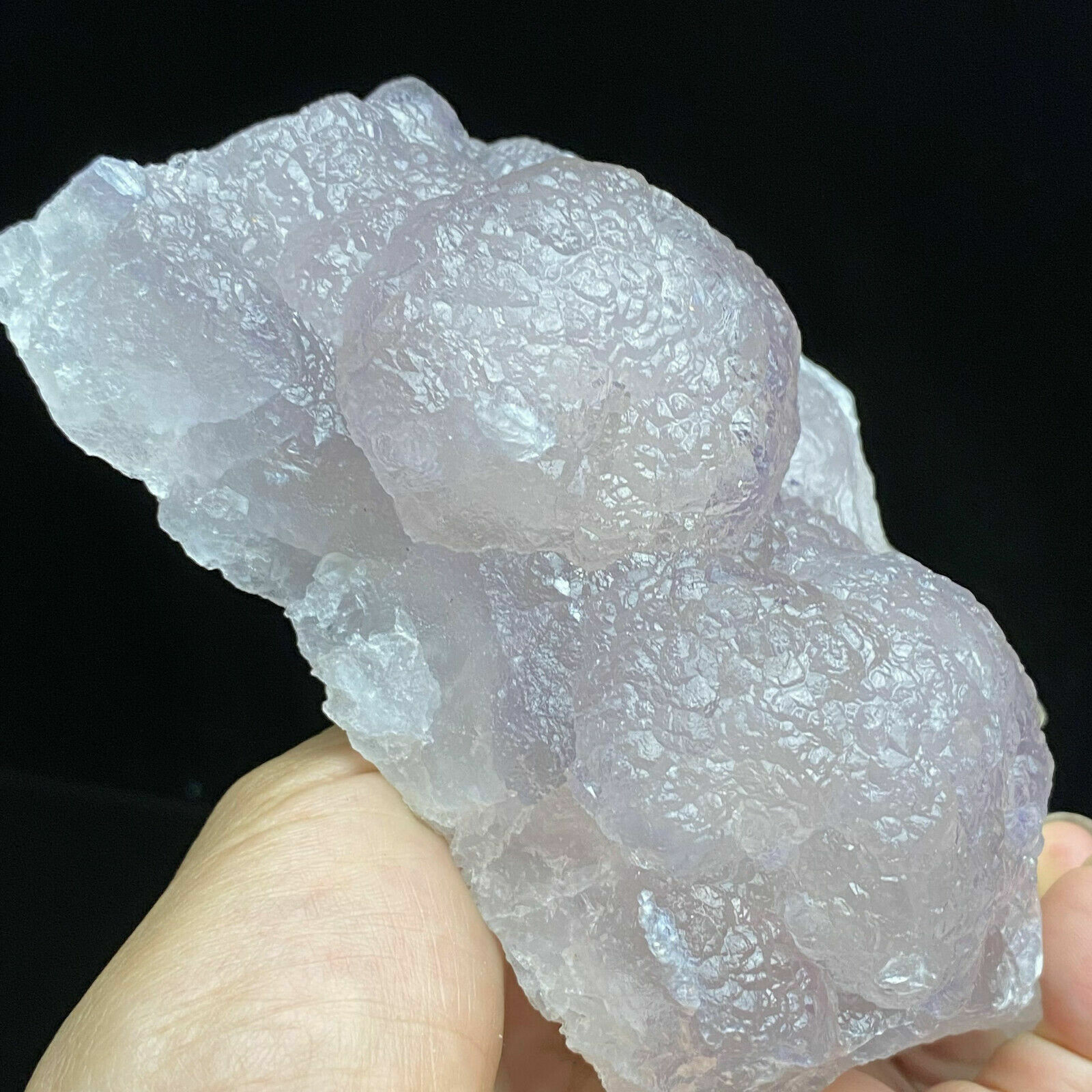 1.6 LB Translucent Purple Spherical/Stepped Fluorite & White Quartz