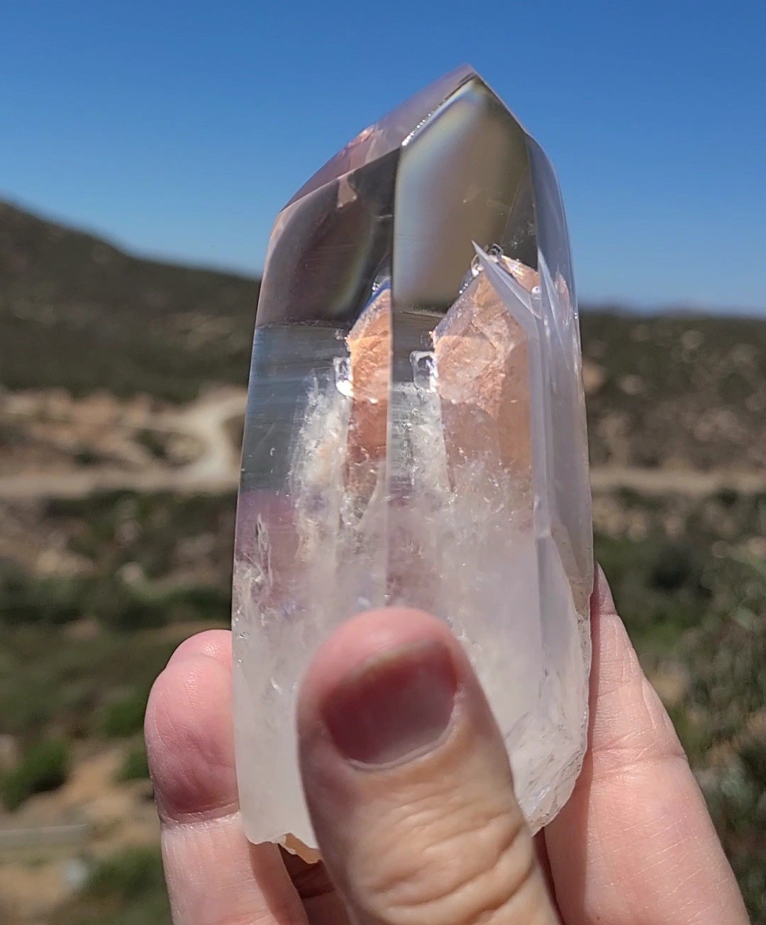 Clear Quartz Free Form With Gold Features