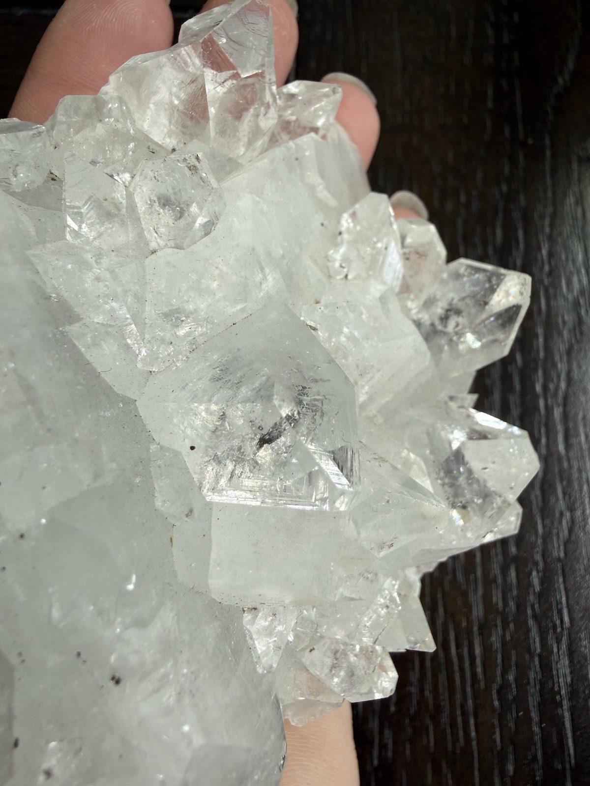 1lb HQ Diamond Apophyllite Cluster w/ 3in DT Double Terminated Point Crystal Gem