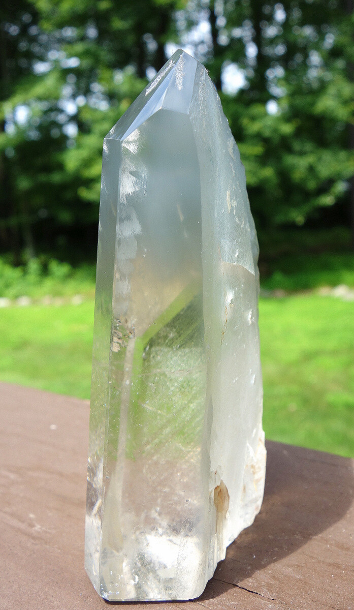 Included Quartz Crystal with Rainbows Natural and Polished Surfaces