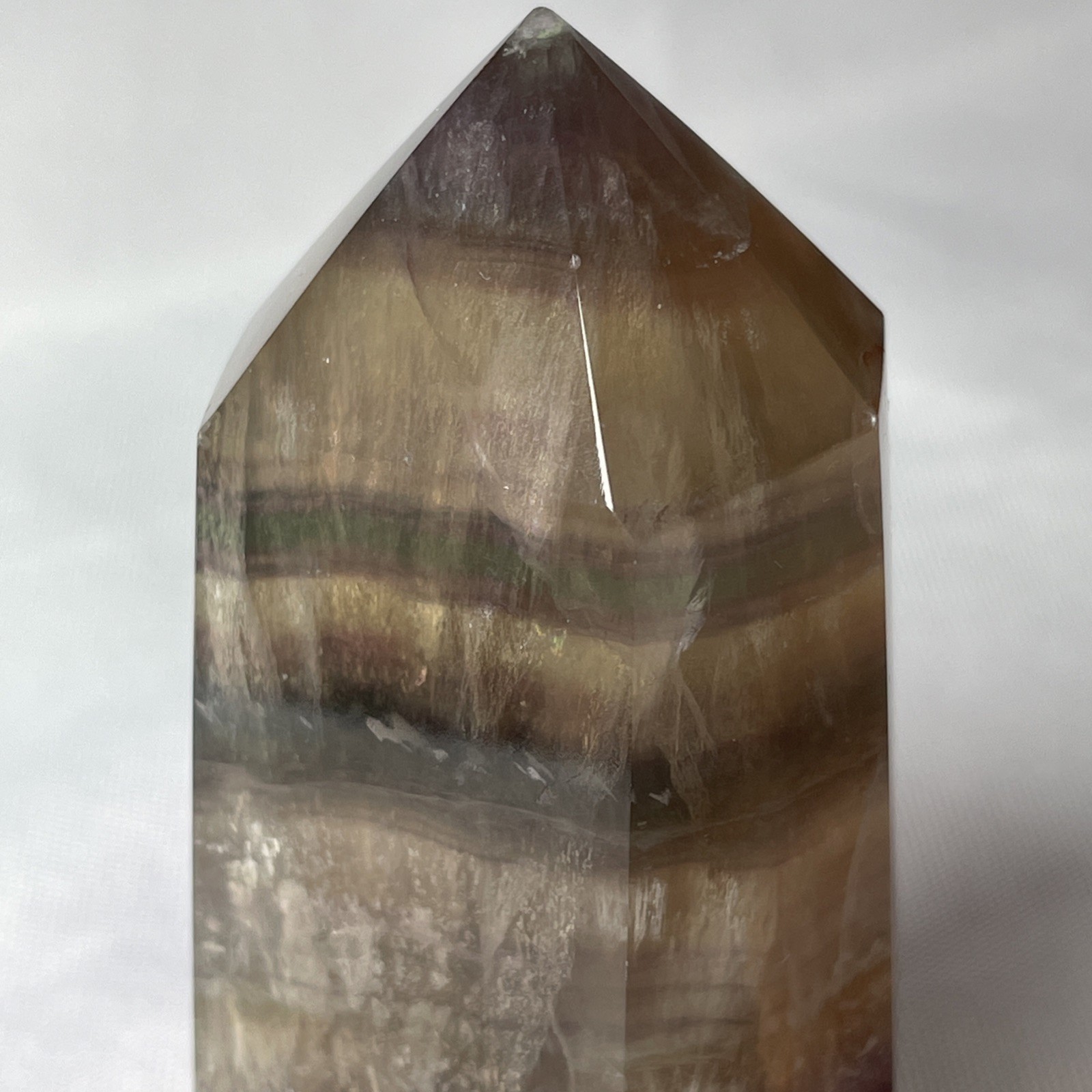 Colorful Rainbow Fluorite PolishedCrystal Tower 3.82”/10cm, TW 11.8oz