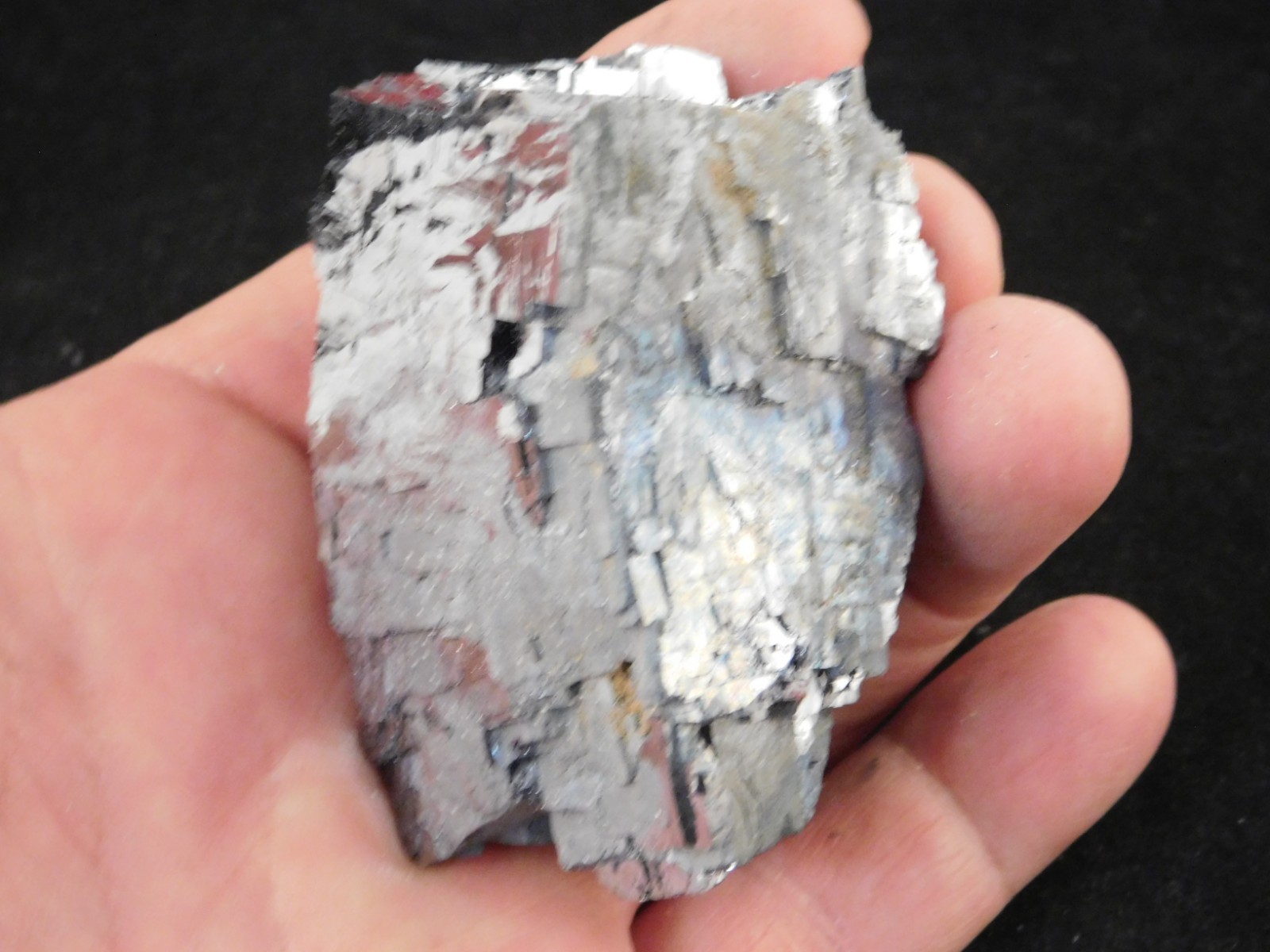 Big! Super Heavy! Stepped GALENA Crystal CUBE 100% Natural Missouri 411gr
