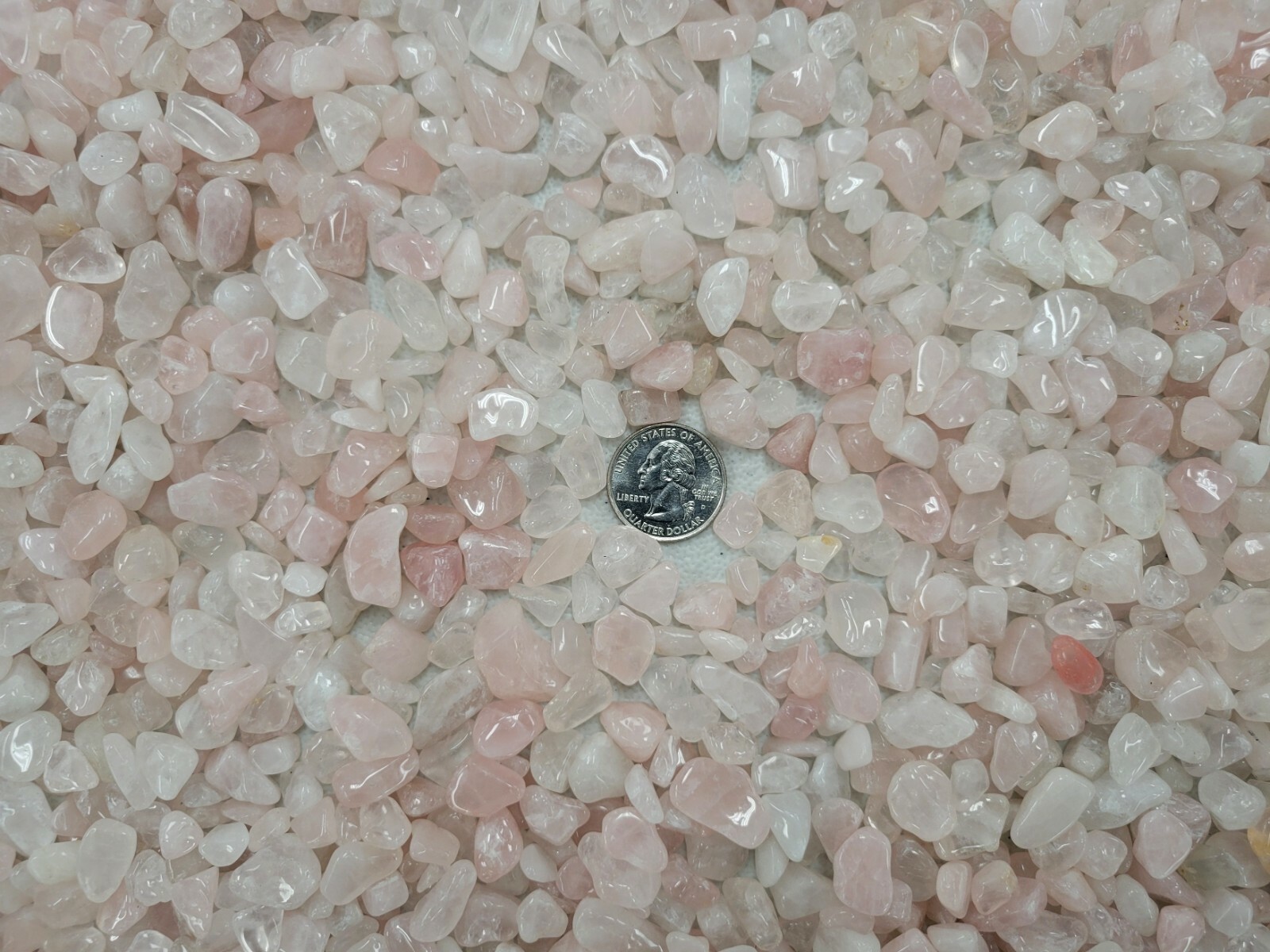 Tumbled Rose Quartz Crystals Chips Small Gemstones Chip Beads Bulk Stones